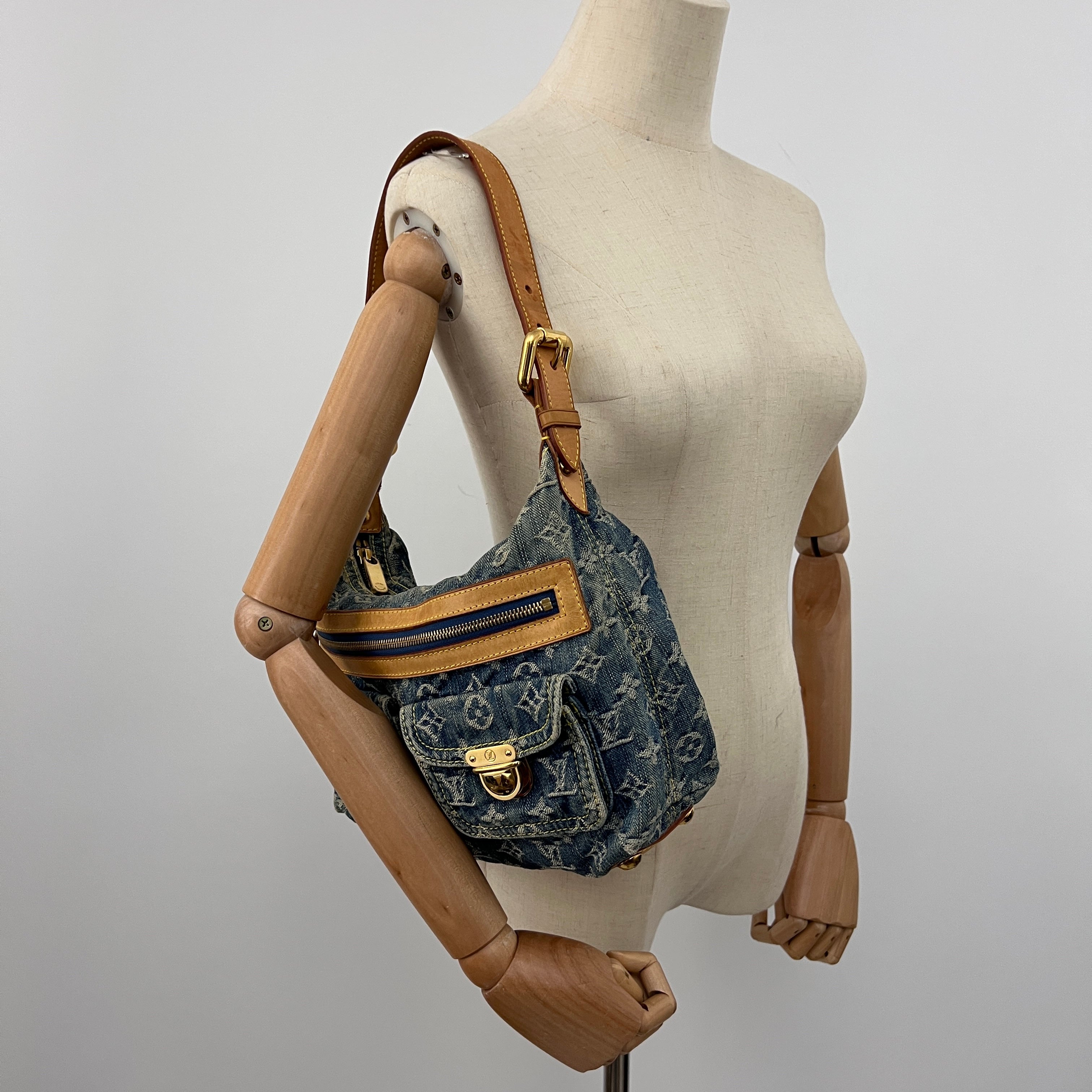 Sac à bandoulière LOUIS VUITTON Baggy Denim denim bleu vintage 2000
