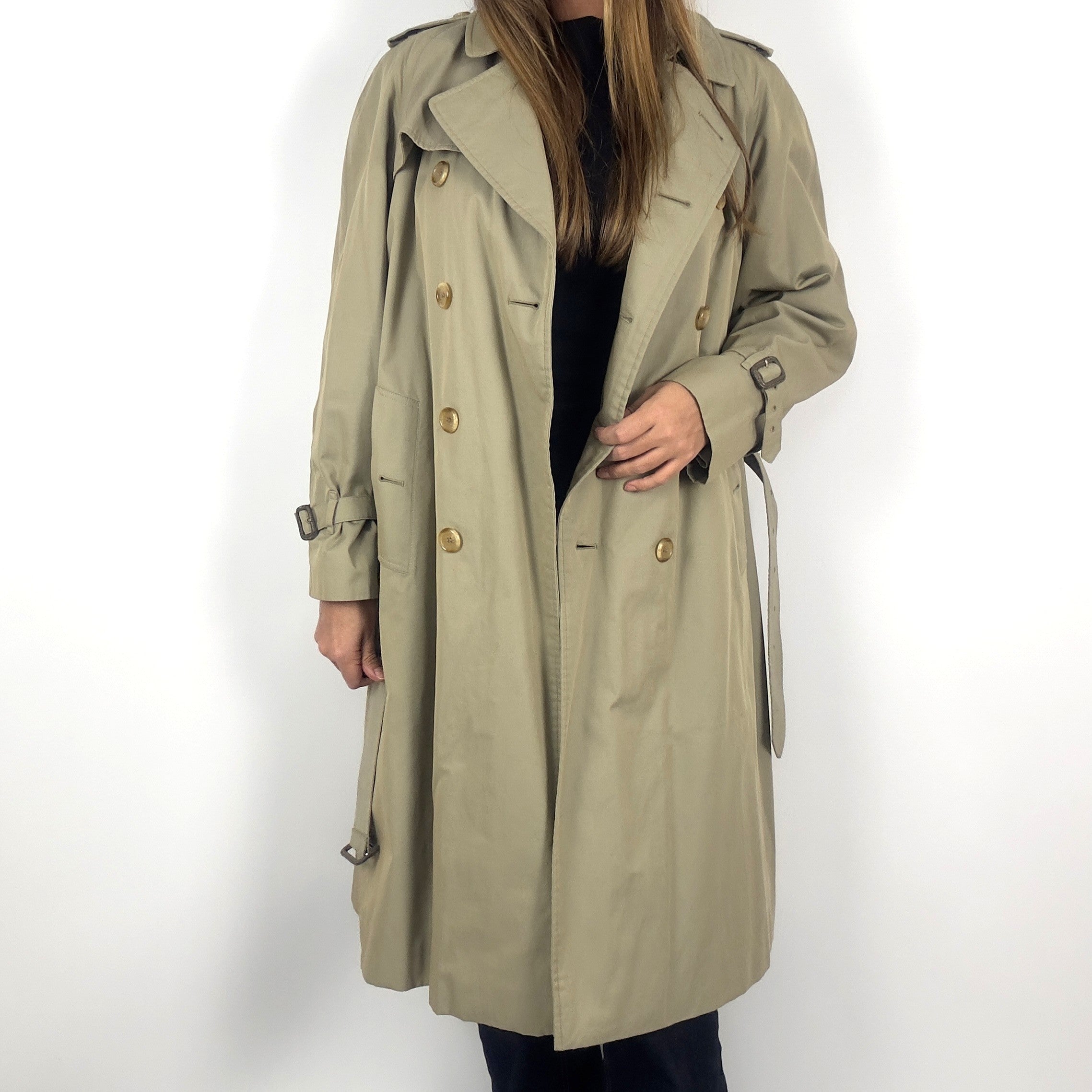 Trench Coat BURBERRY M coton kaki