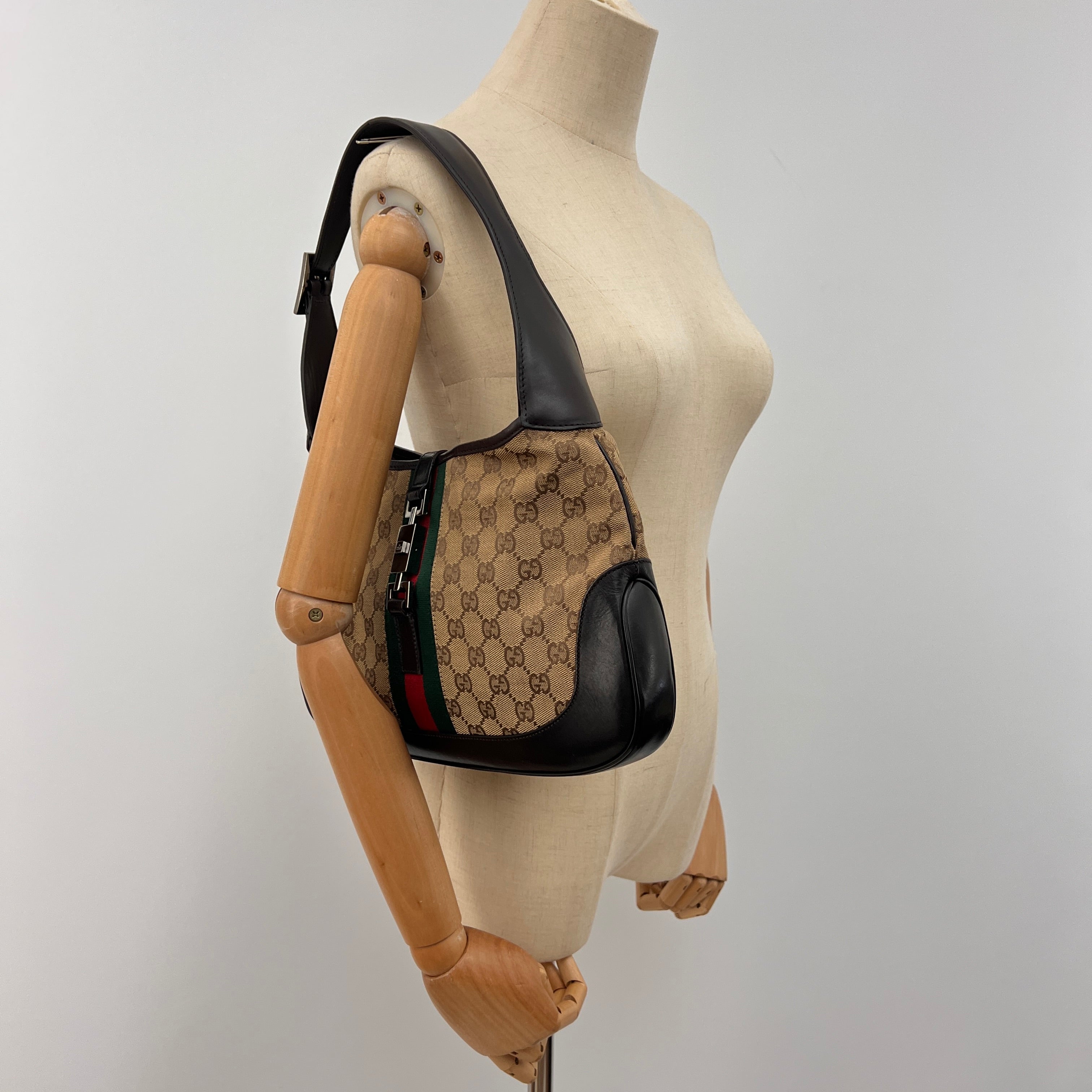 Sac GUCCI Jackie Iconique toile et cuir marron
