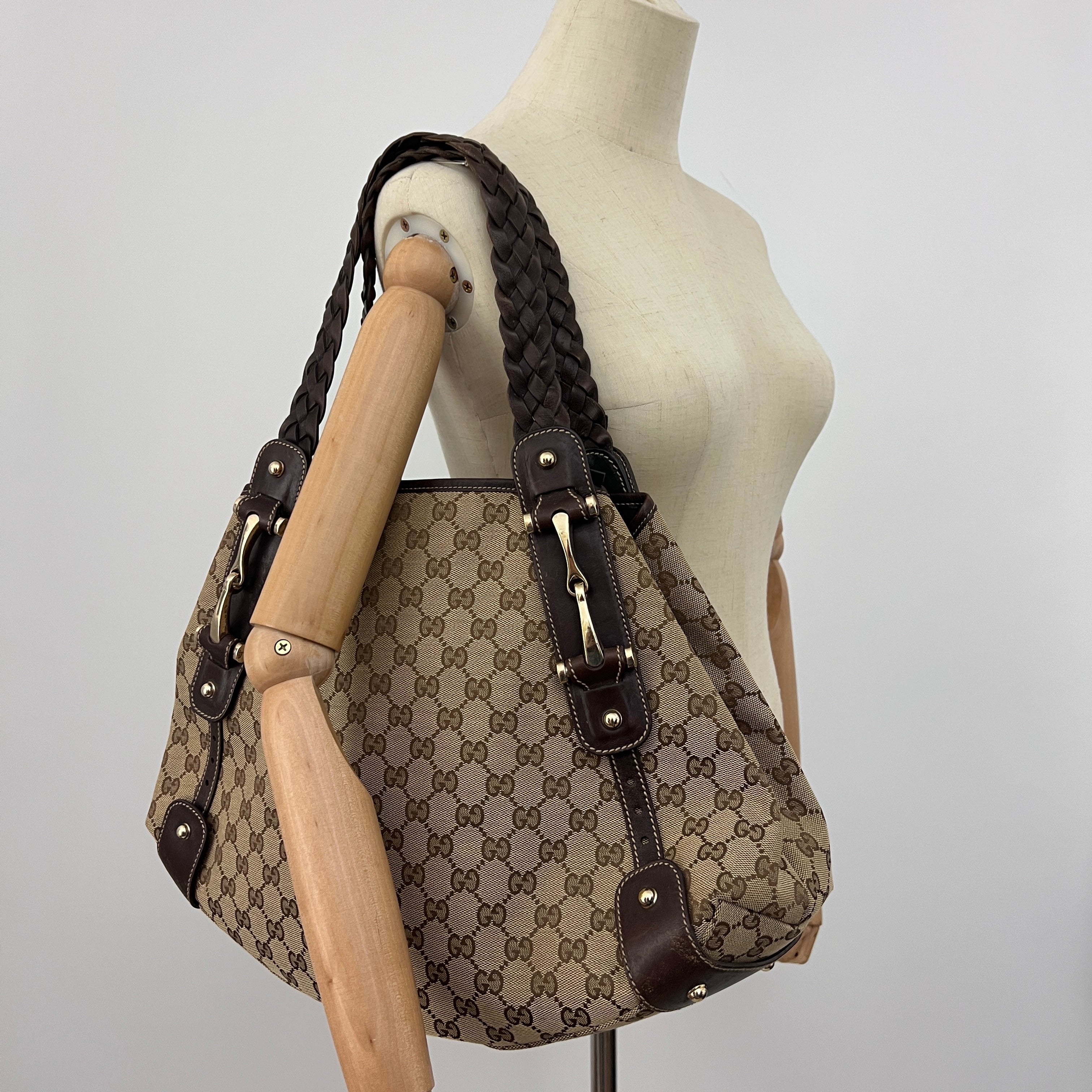 Sac GUCCI Pelham toile et cuir marron