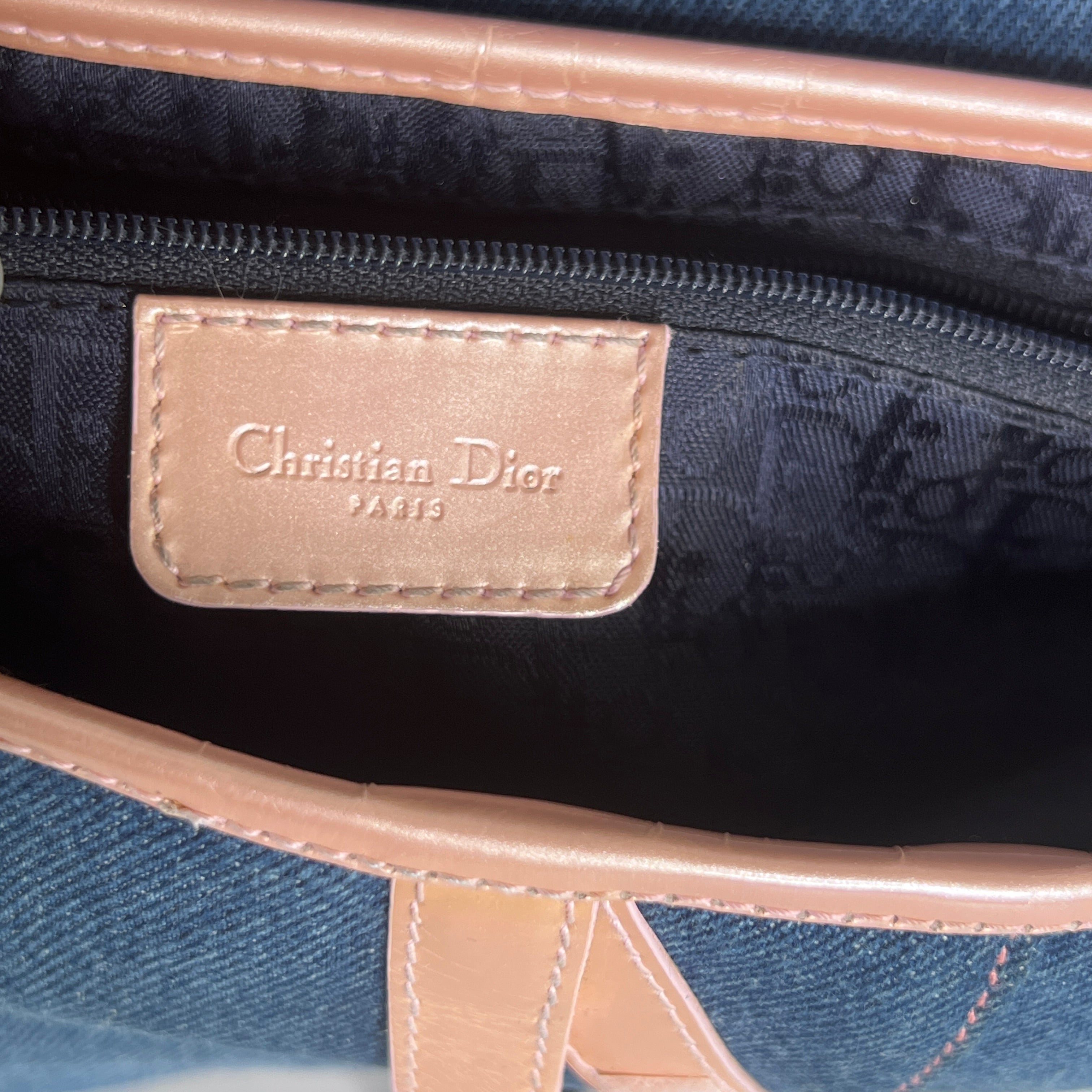 Sac à main DIOR Saddle denim bleu