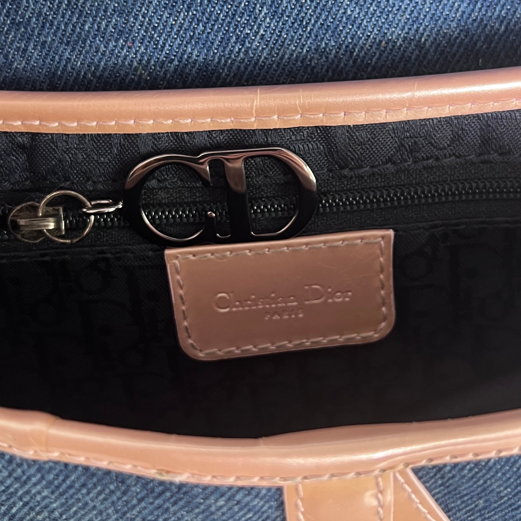 Sac à main DIOR Saddle denim bleu