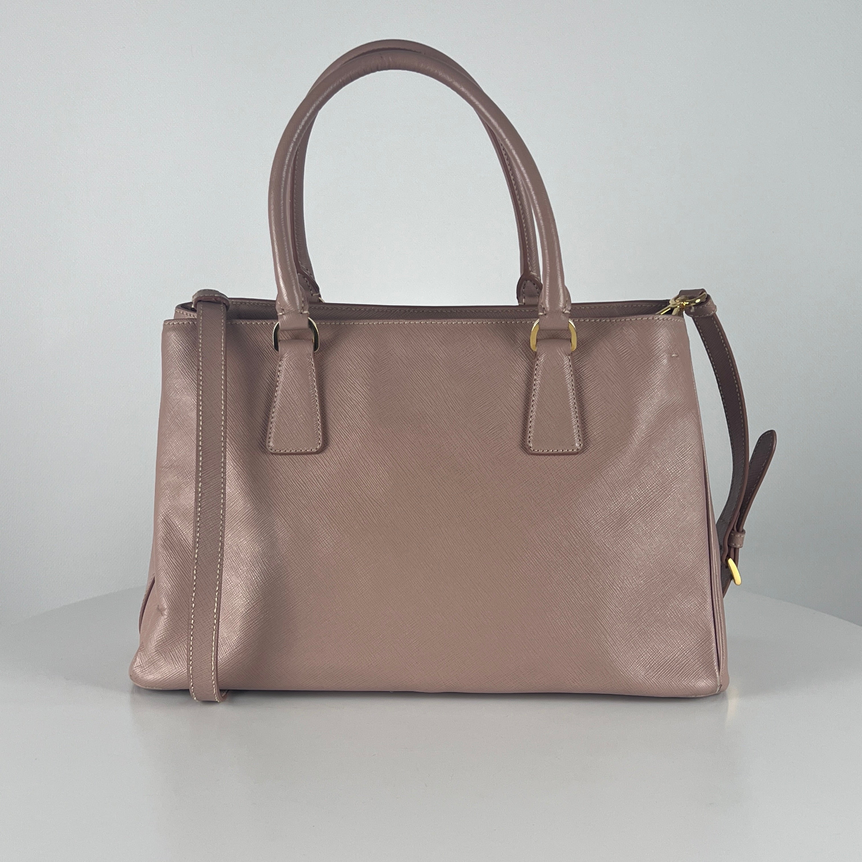 PRADA Galleria beige leather handbag
