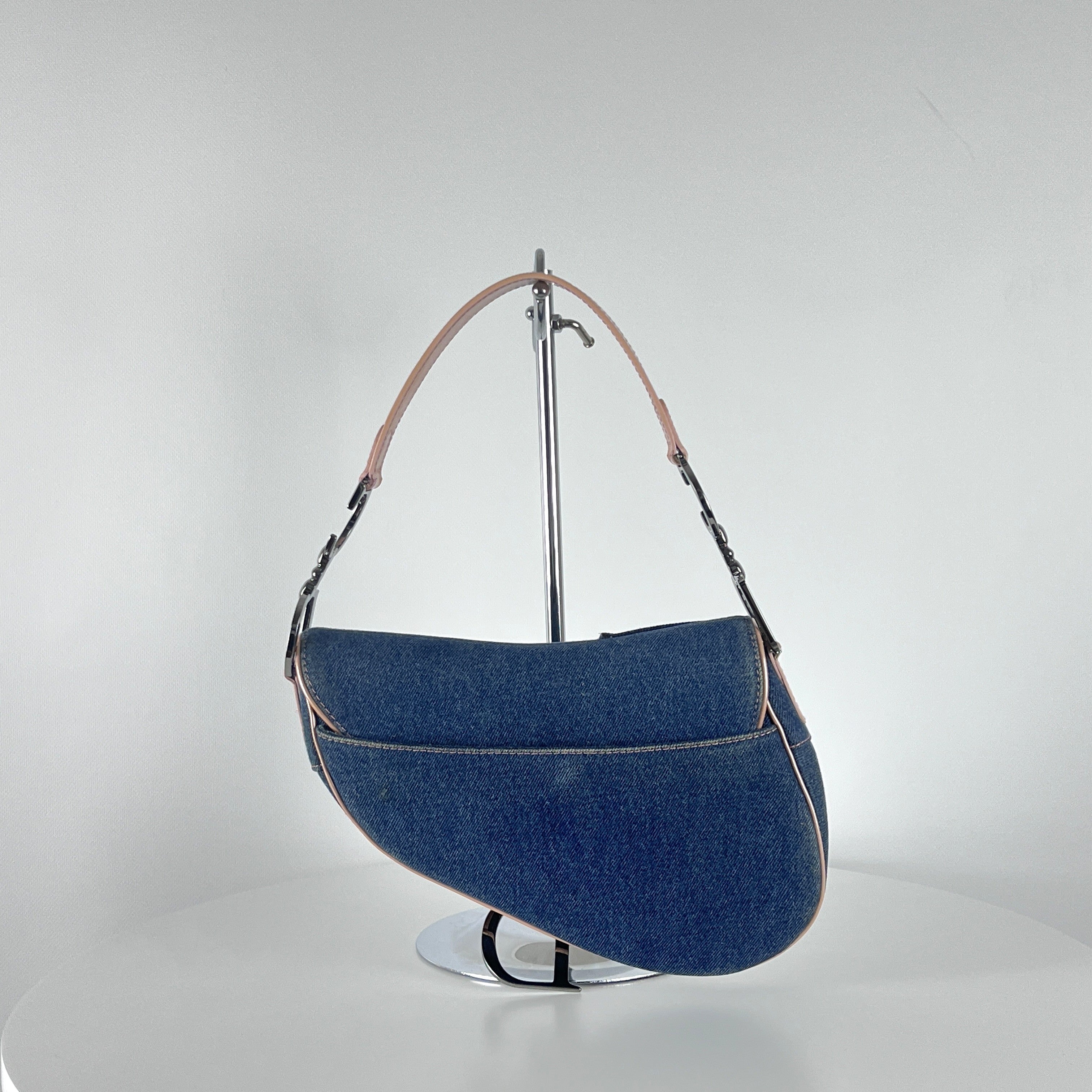 Sac à main DIOR Saddle denim bleu