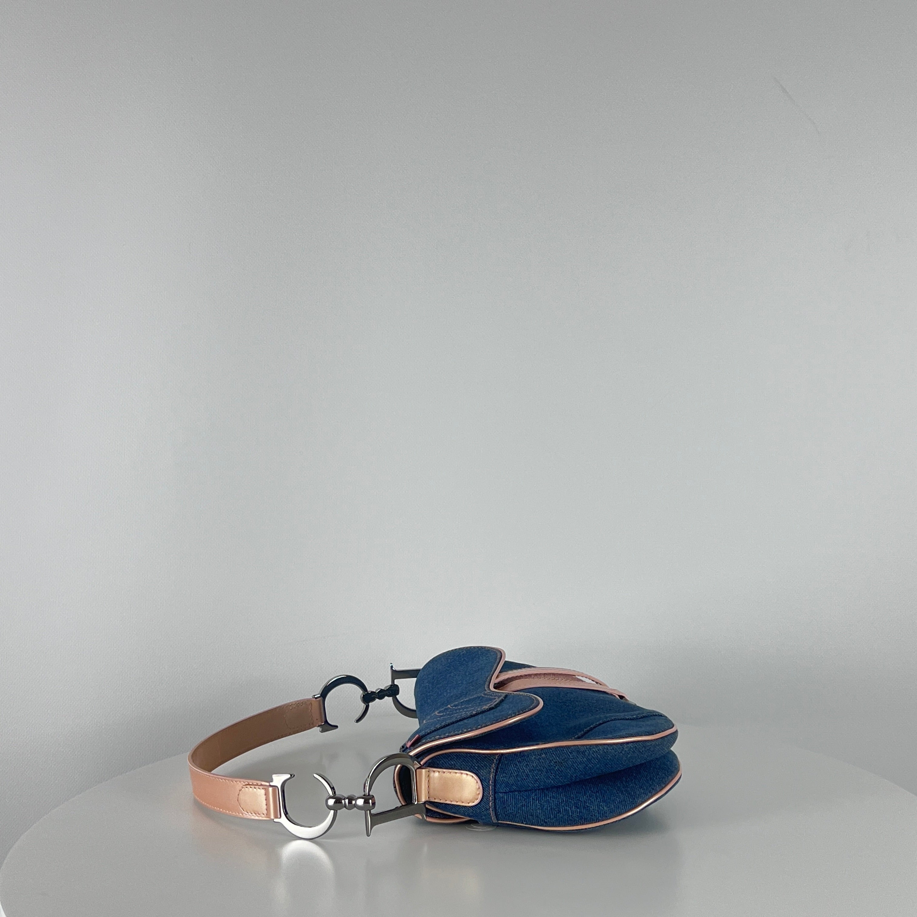 Sac à main DIOR Saddle denim bleu