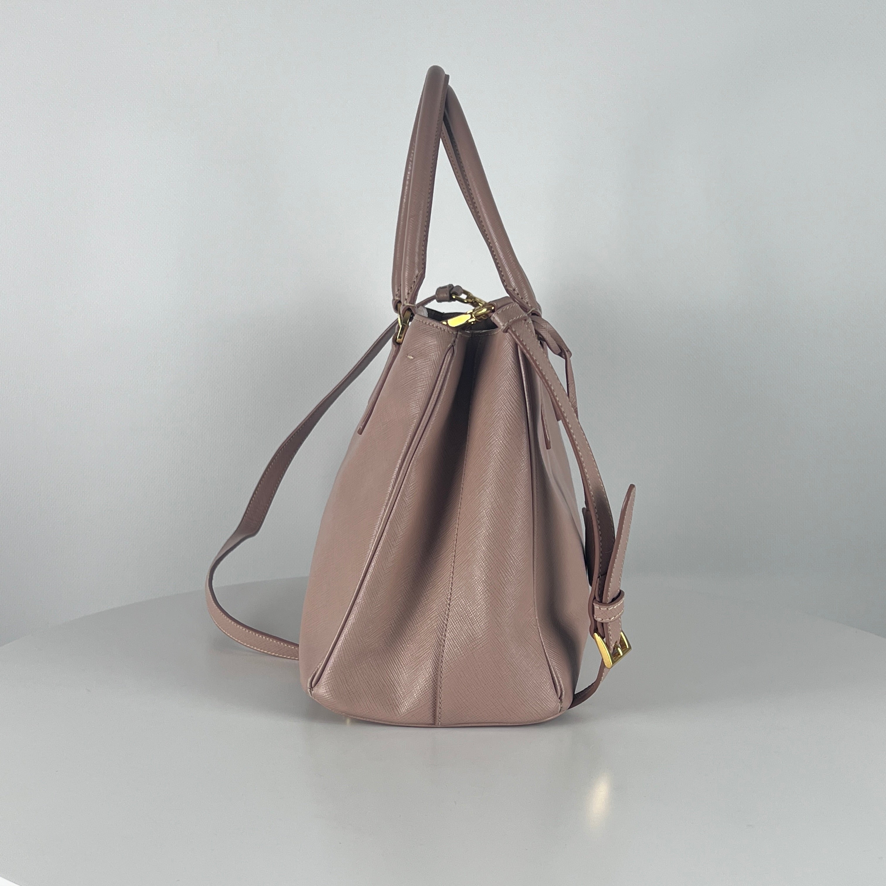 PRADA Galleria beige leather handbag