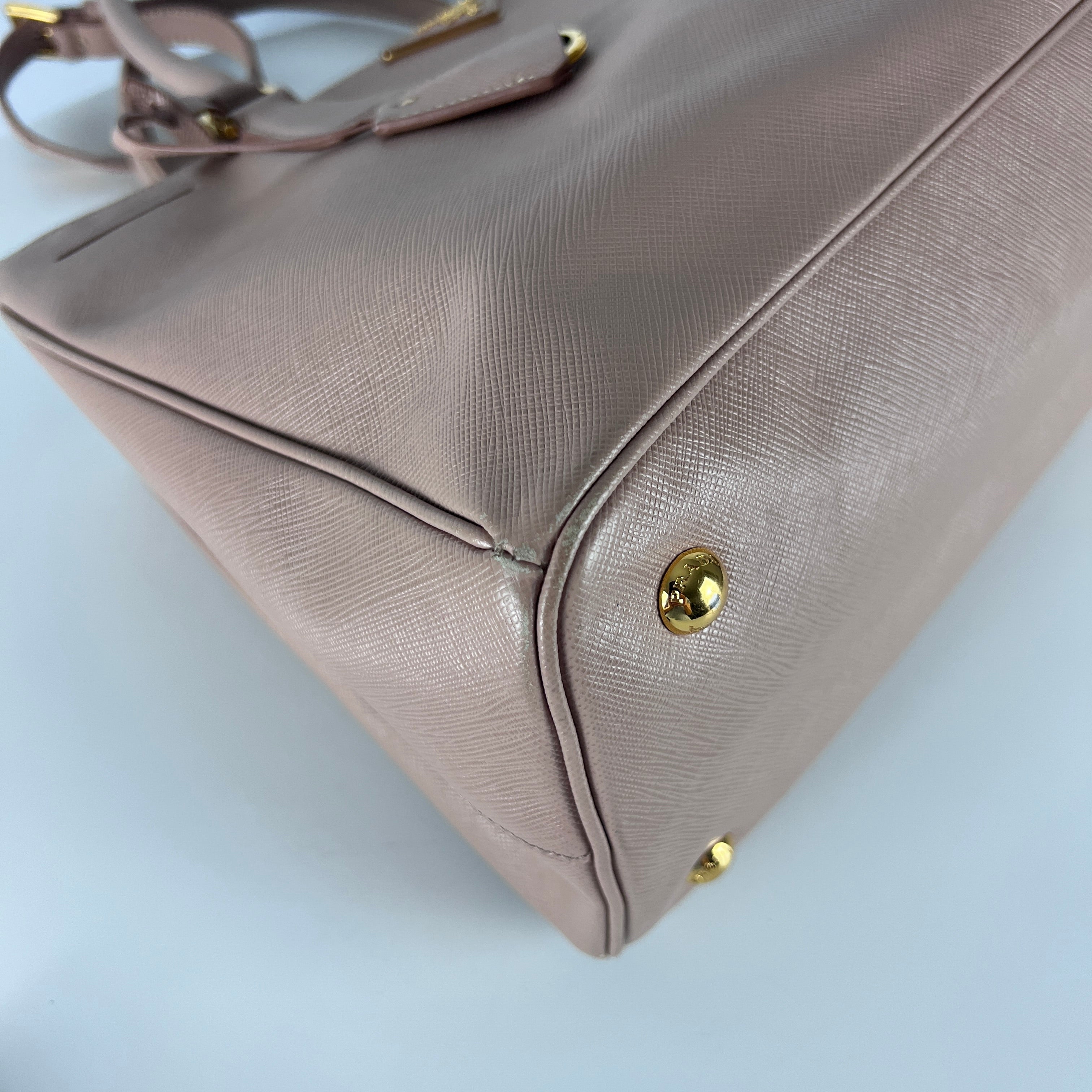 PRADA Galleria beige leather handbag