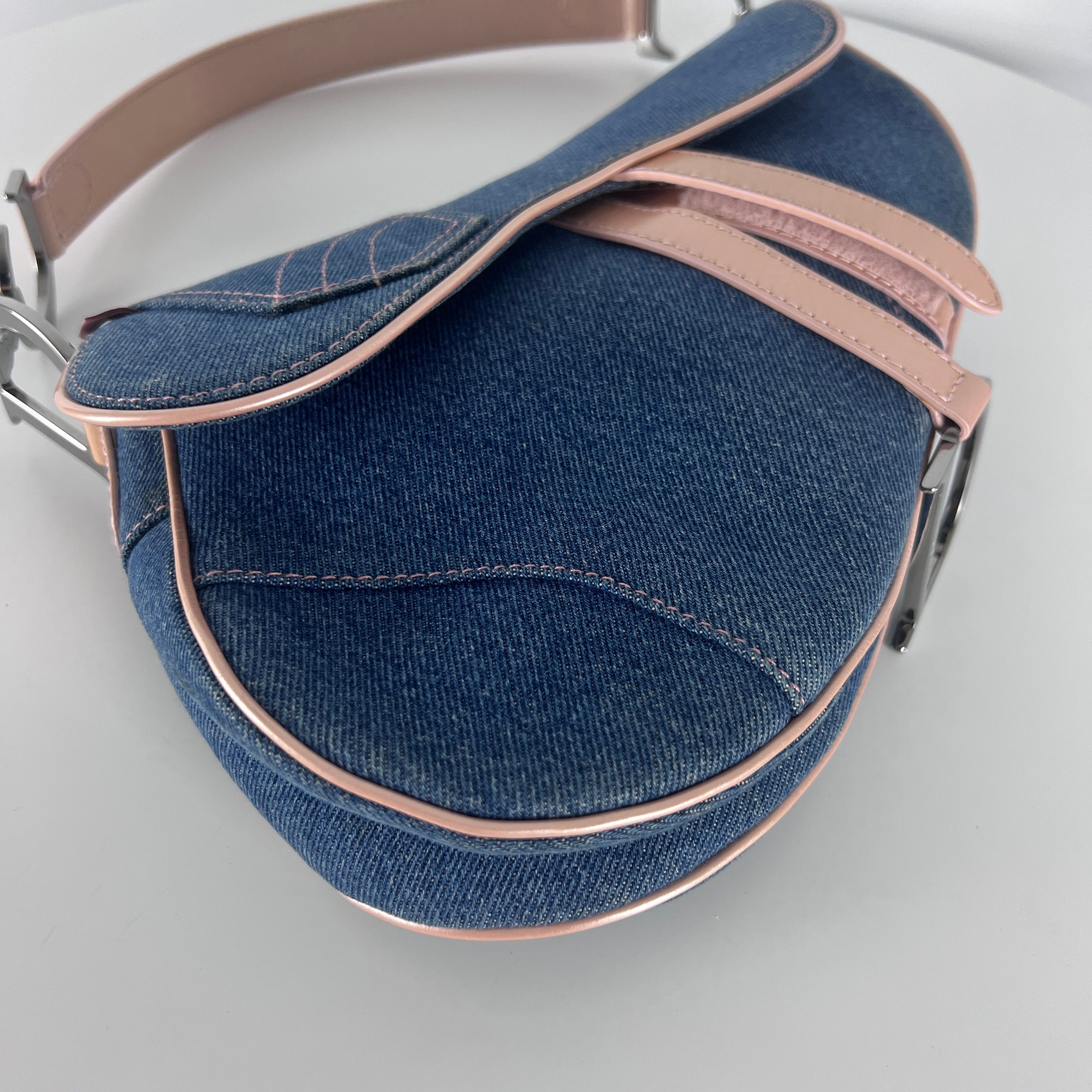 Sac à main DIOR Saddle denim bleu