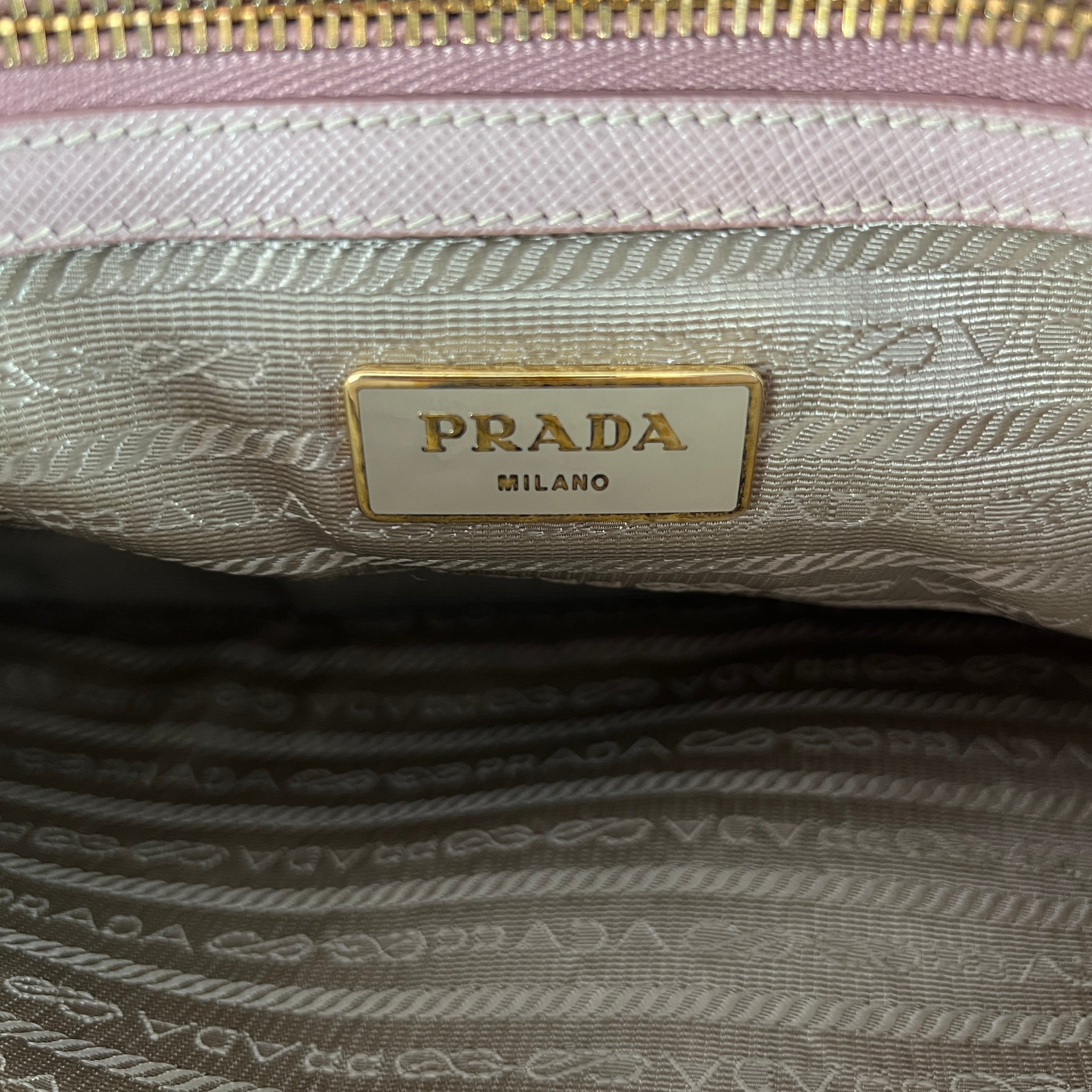 PRADA Galleria beige leather handbag