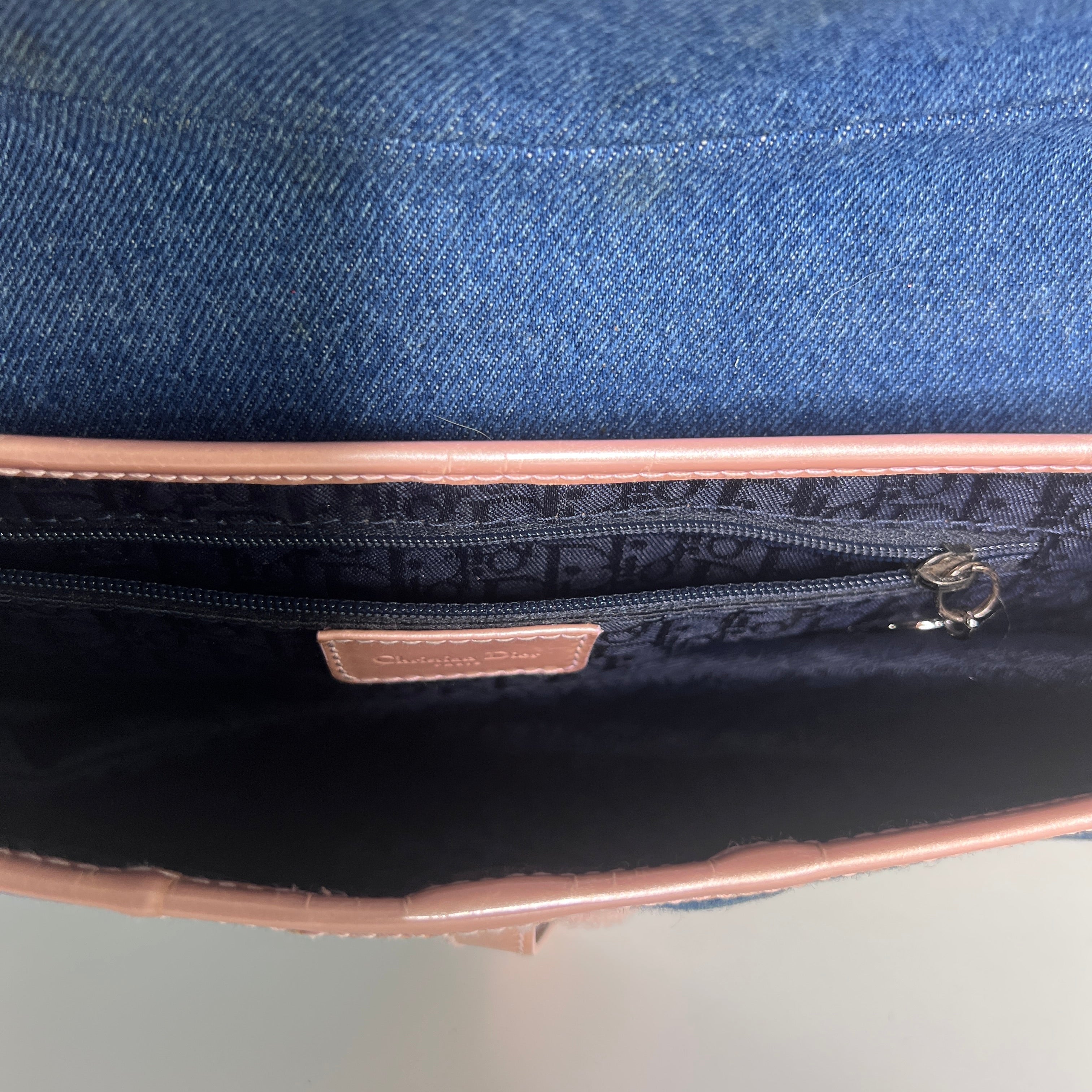 Sac à main DIOR Saddle denim bleu
