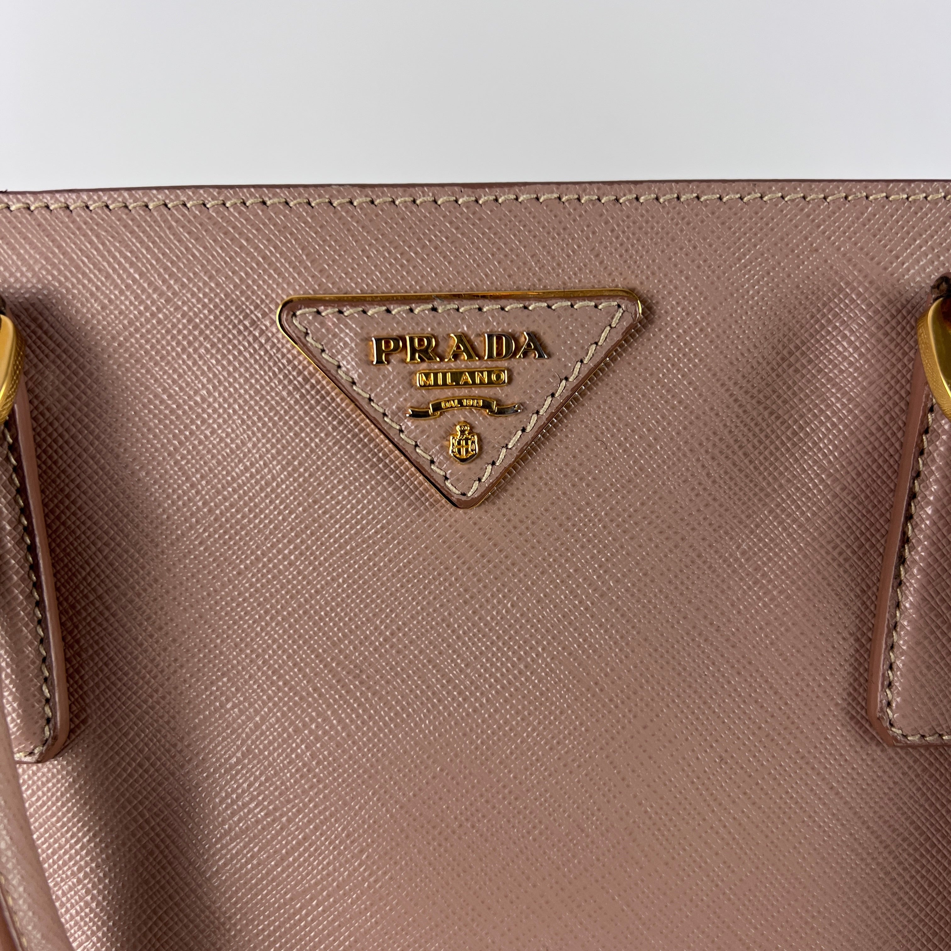 PRADA Galleria beige leather handbag