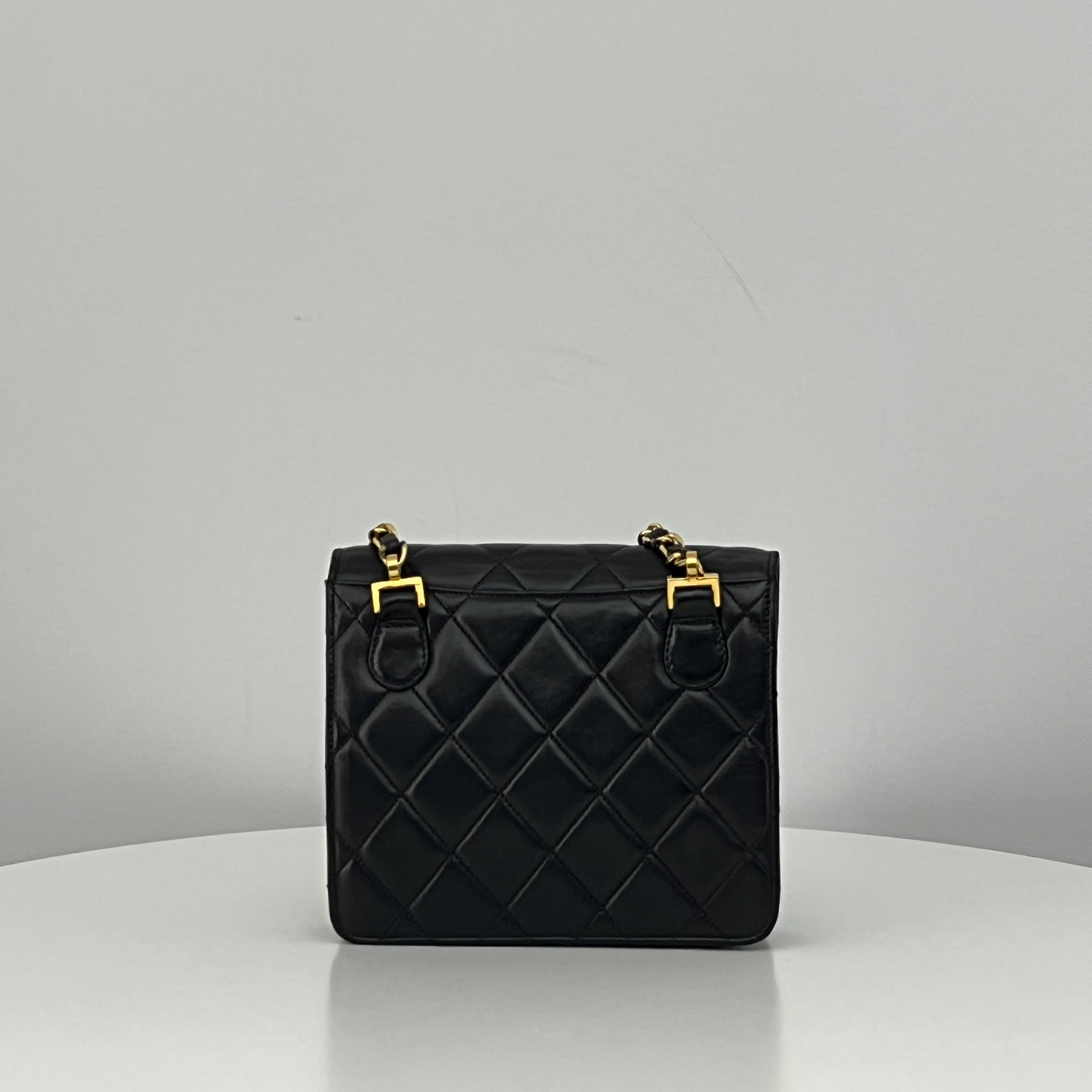 CHANEL Timeless Coco Mark shoulder bag in black lambskin