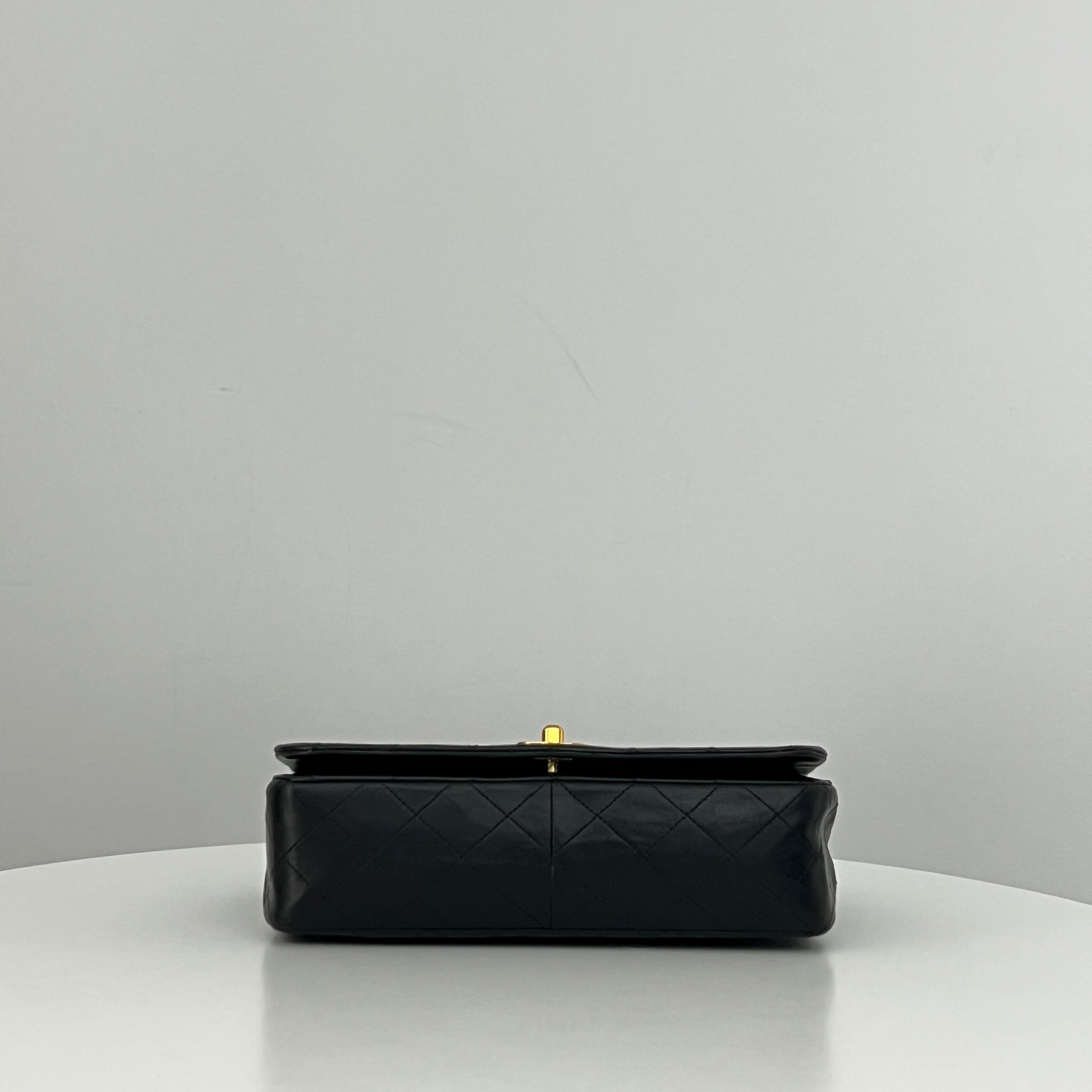 CHANEL Classic Small Shoulder Bag in black lambskin