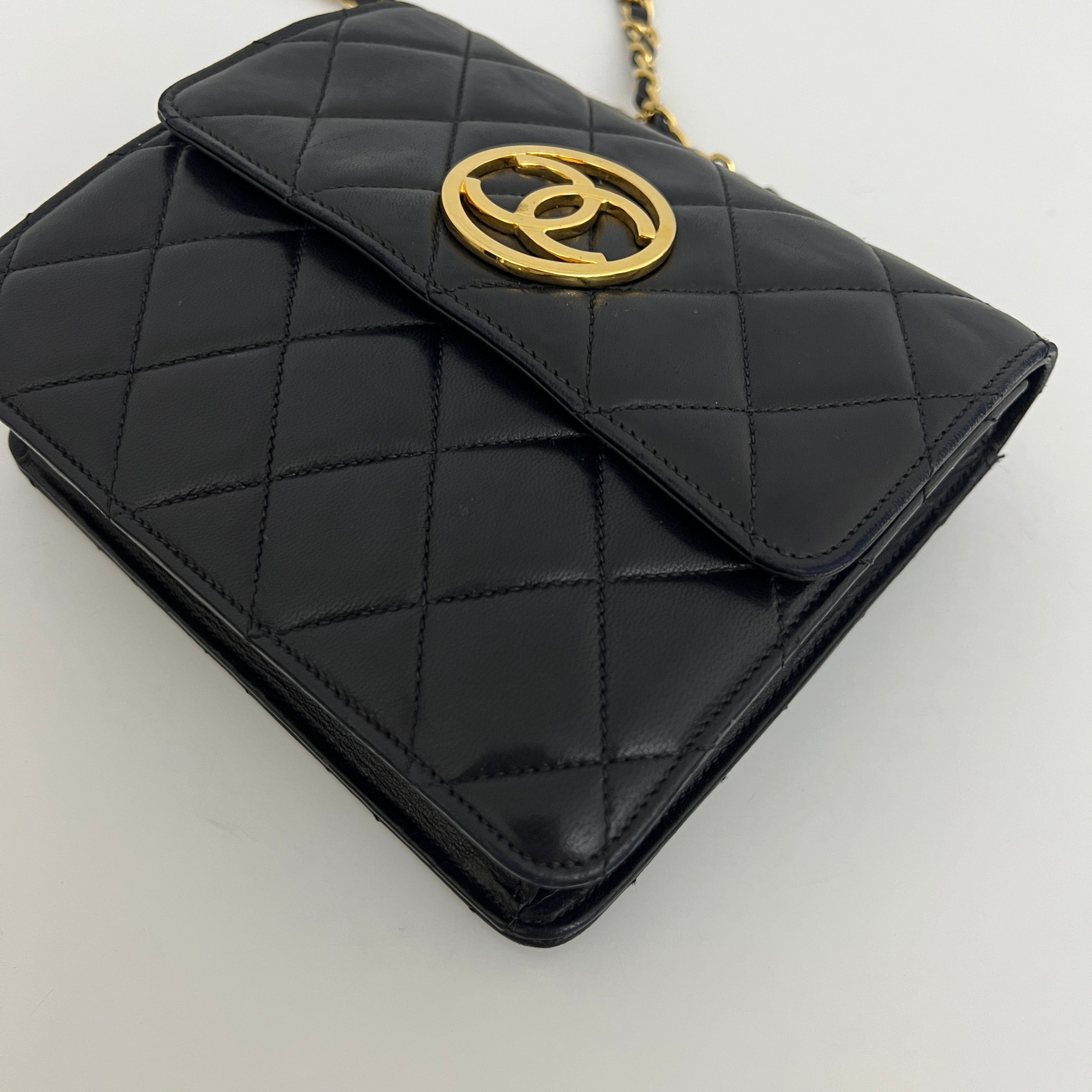 CHANEL Timeless Coco Mark shoulder bag in black lambskin