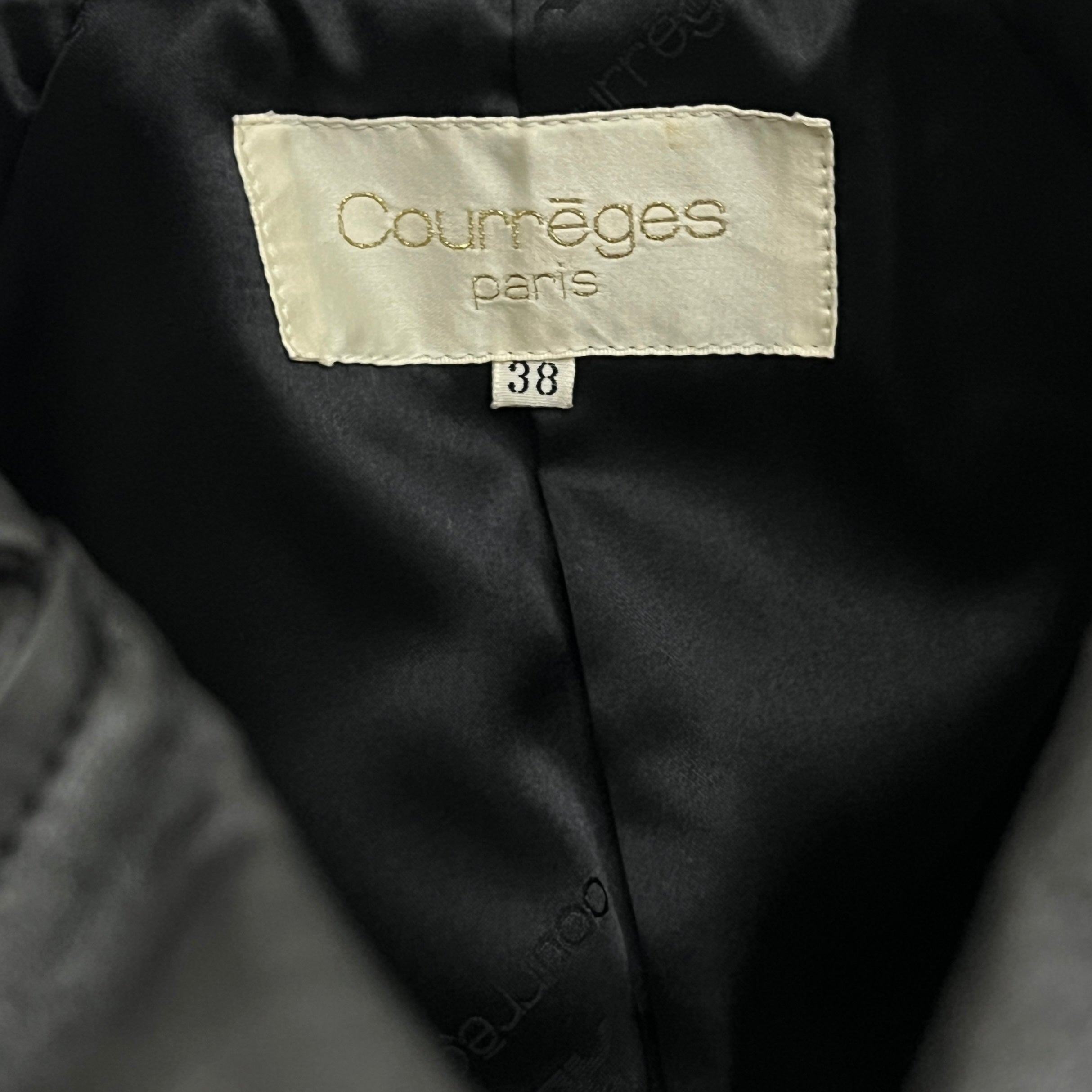 COURRÈGES S black leather jacket