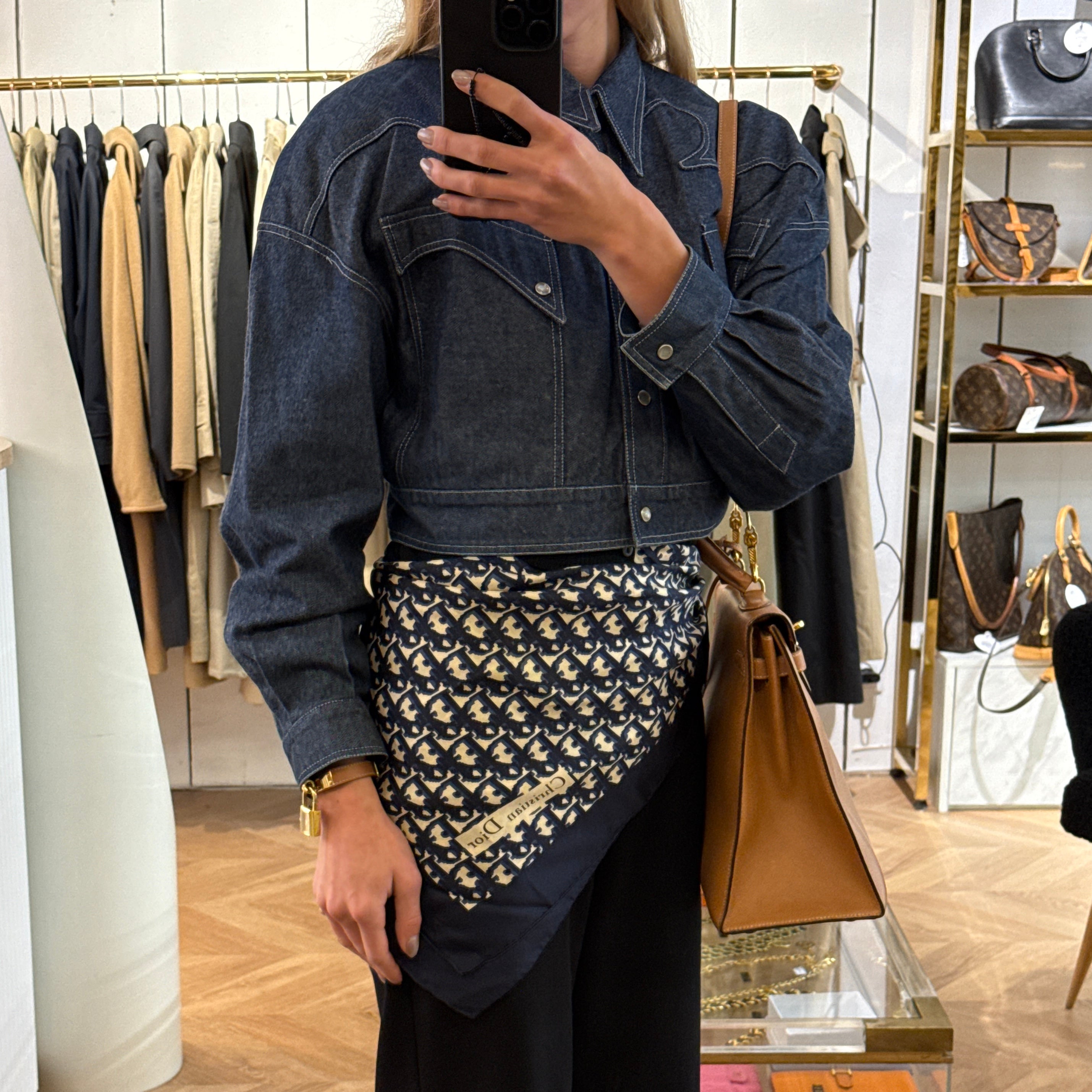 Carré Dior Monogram Oblique bleu
