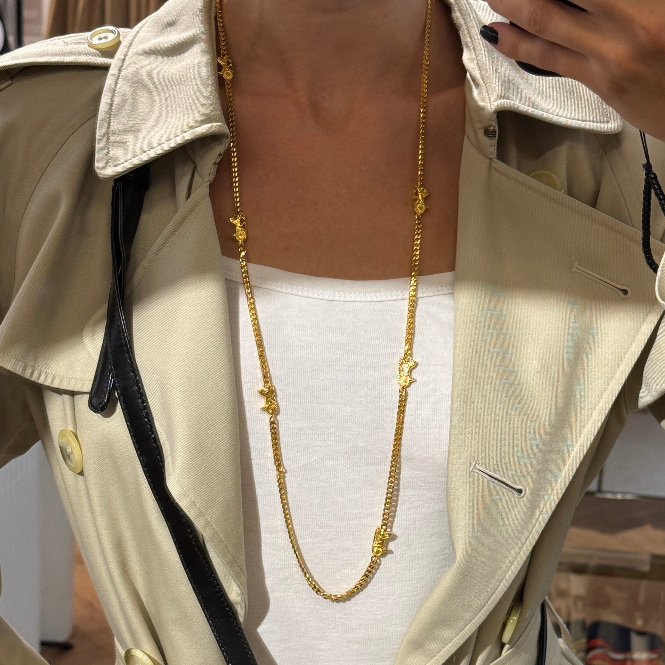 CELINE Carriage Chain Necklace Circa 1990
