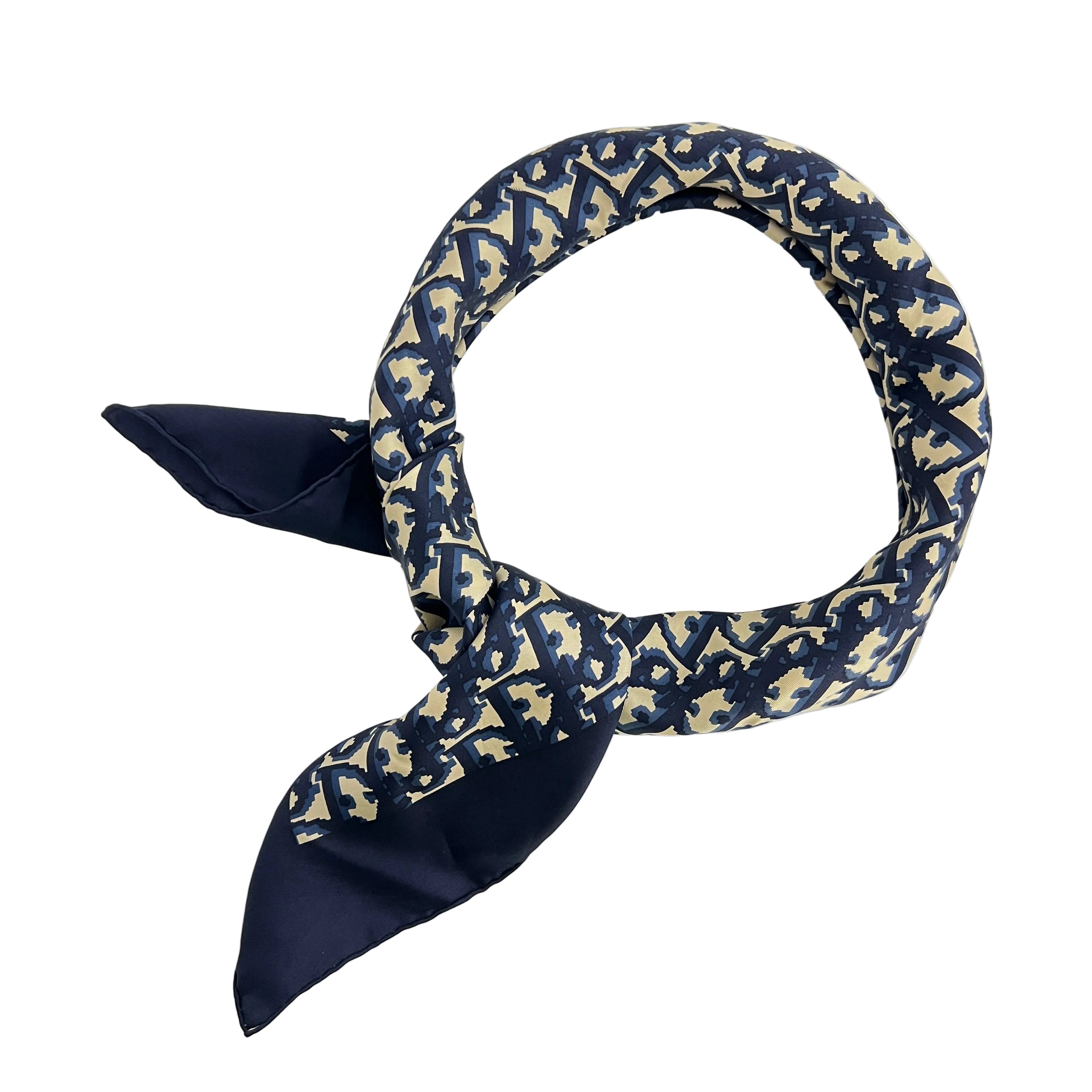 Carré Dior Monogram Oblique bleu