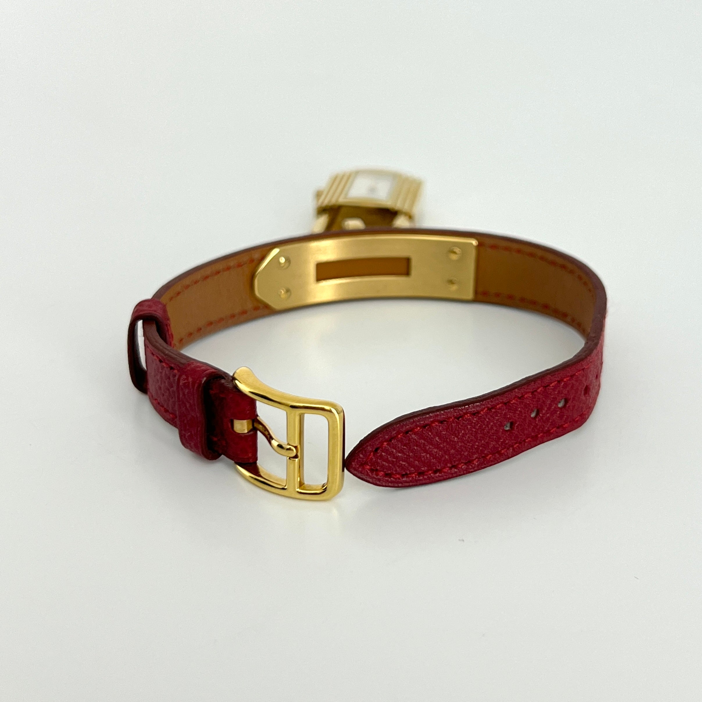 Montre HERMÈS Kelly plaquée or dorée