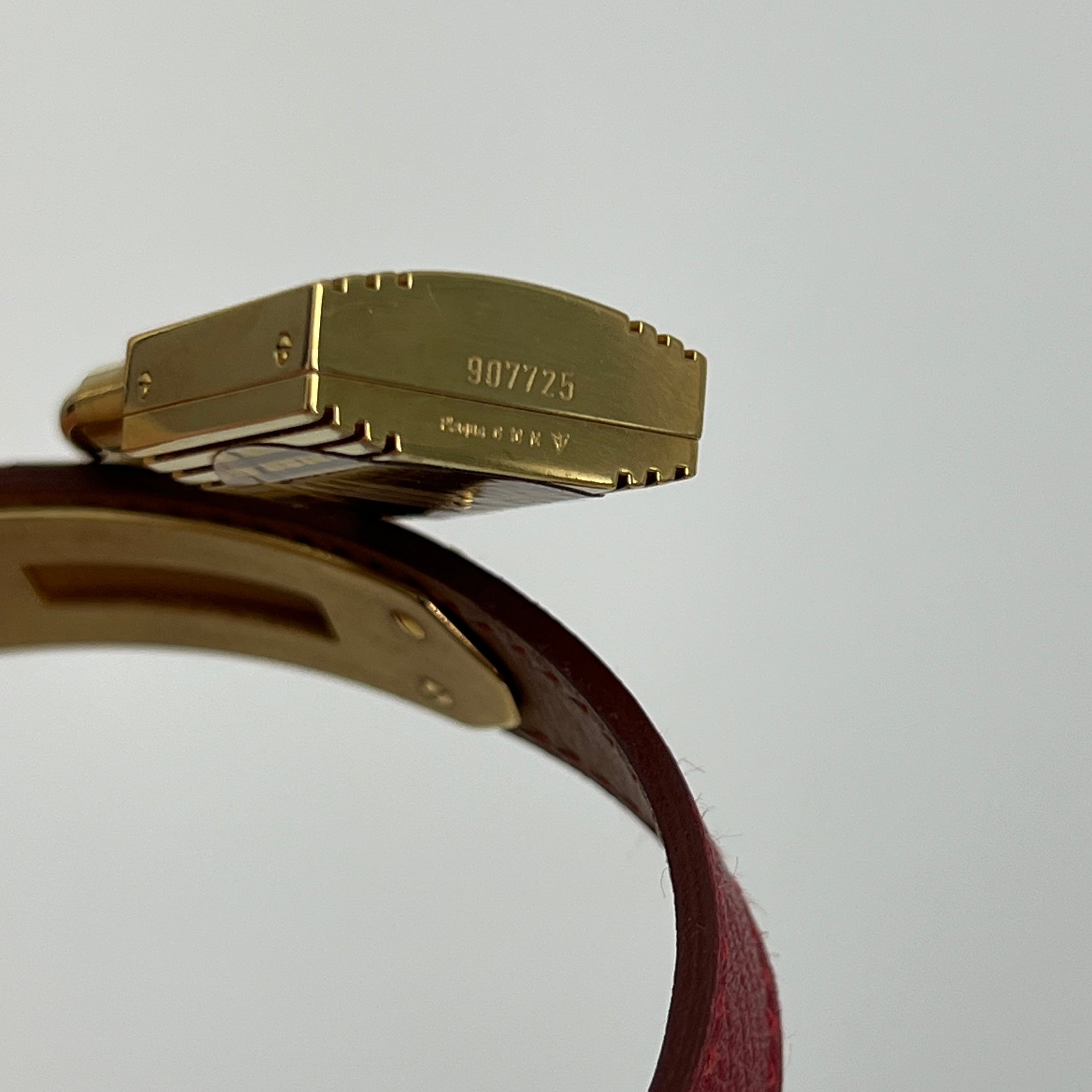 Montre HERMÈS Kelly plaquée or dorée