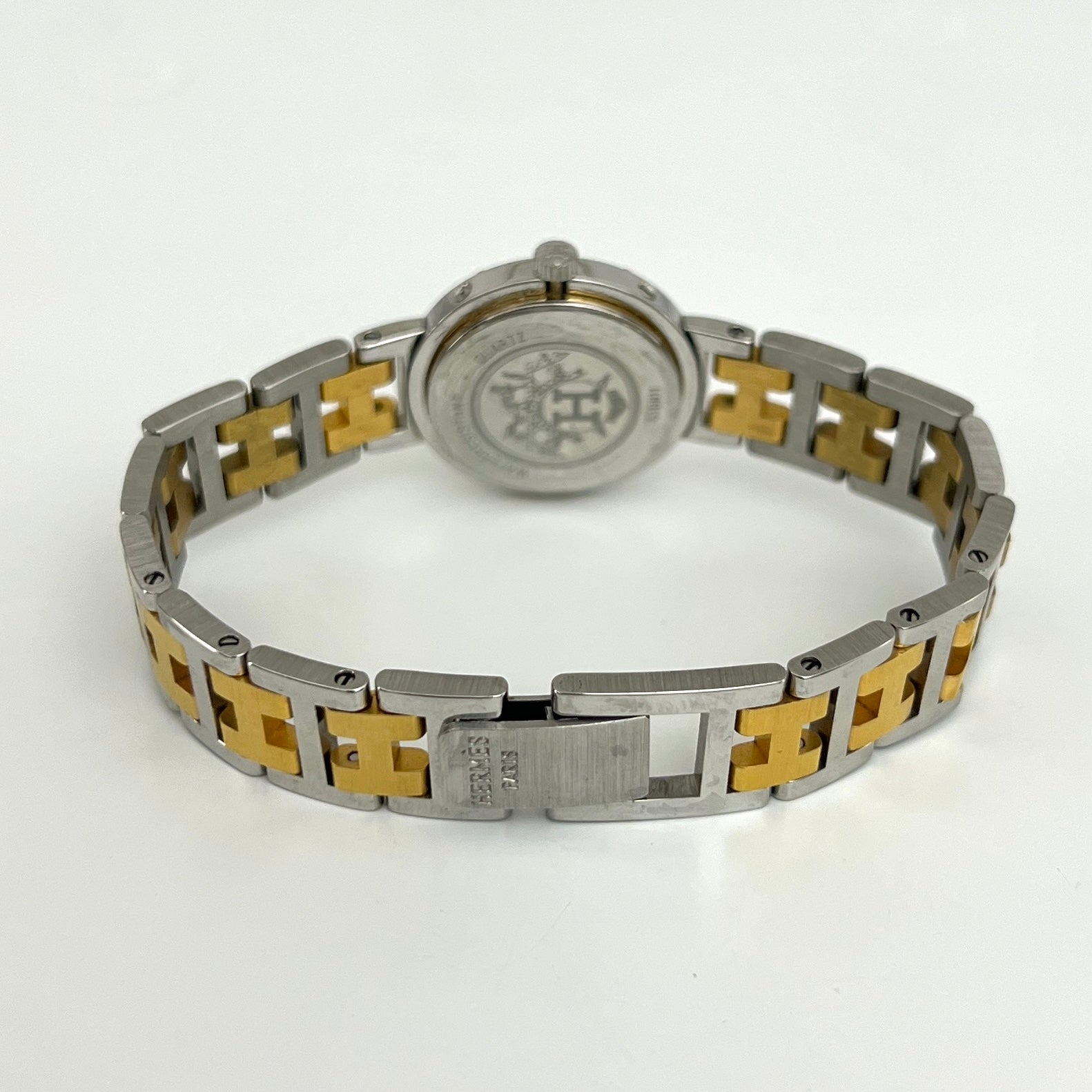 HERMÈS Clipper two-tone steel watch