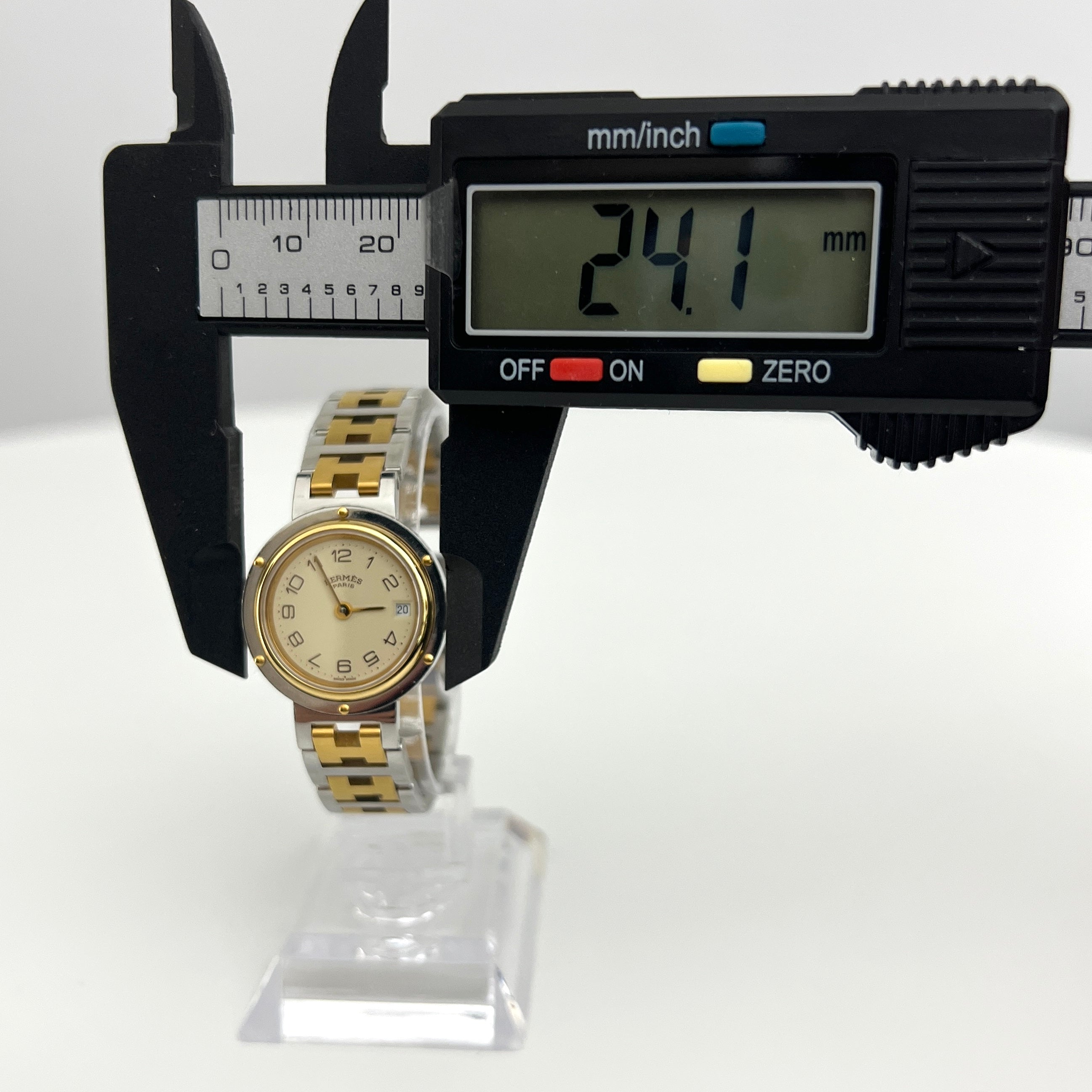 HERMÈS Clipper two-tone steel watch