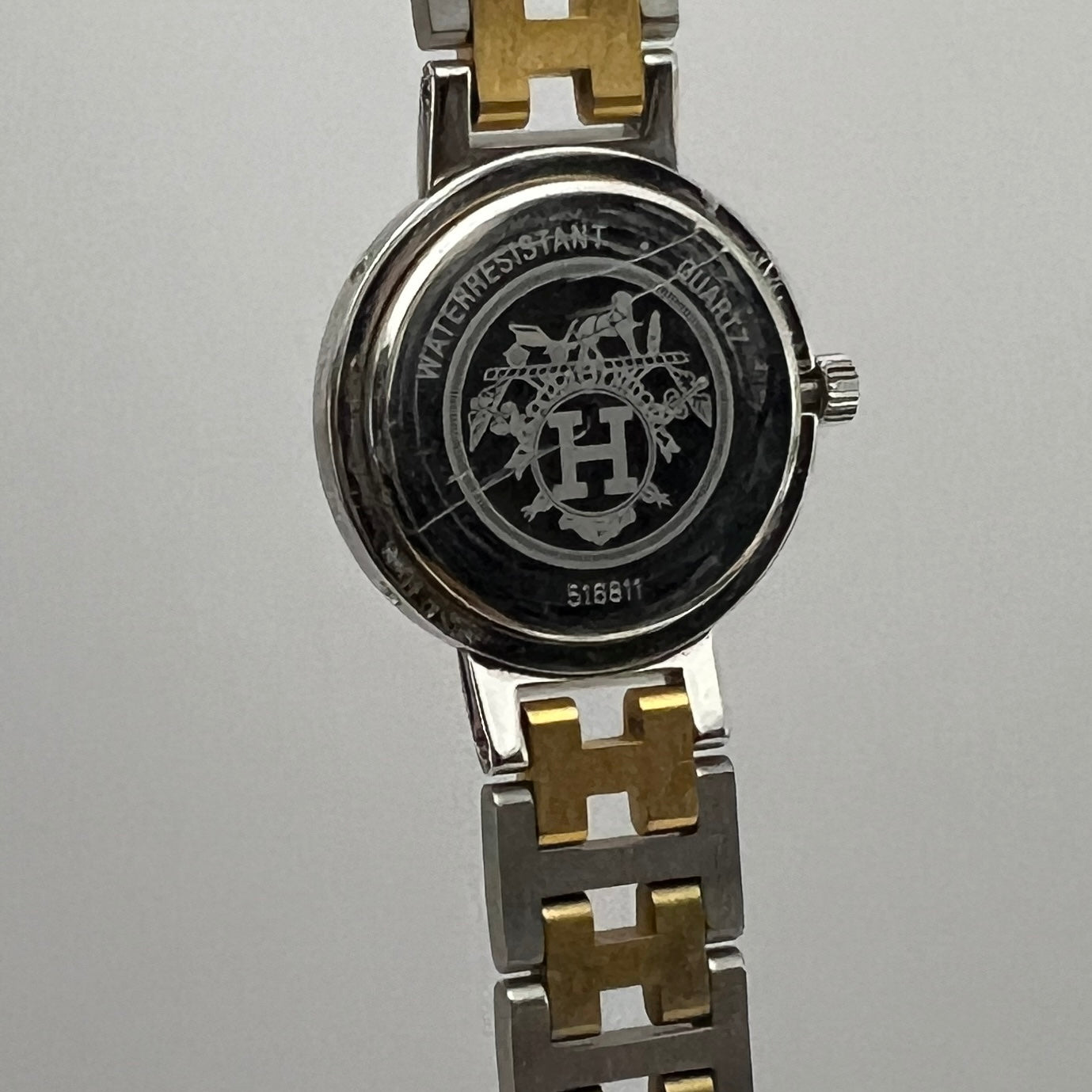 HERMÈS Clipper two-tone steel watch