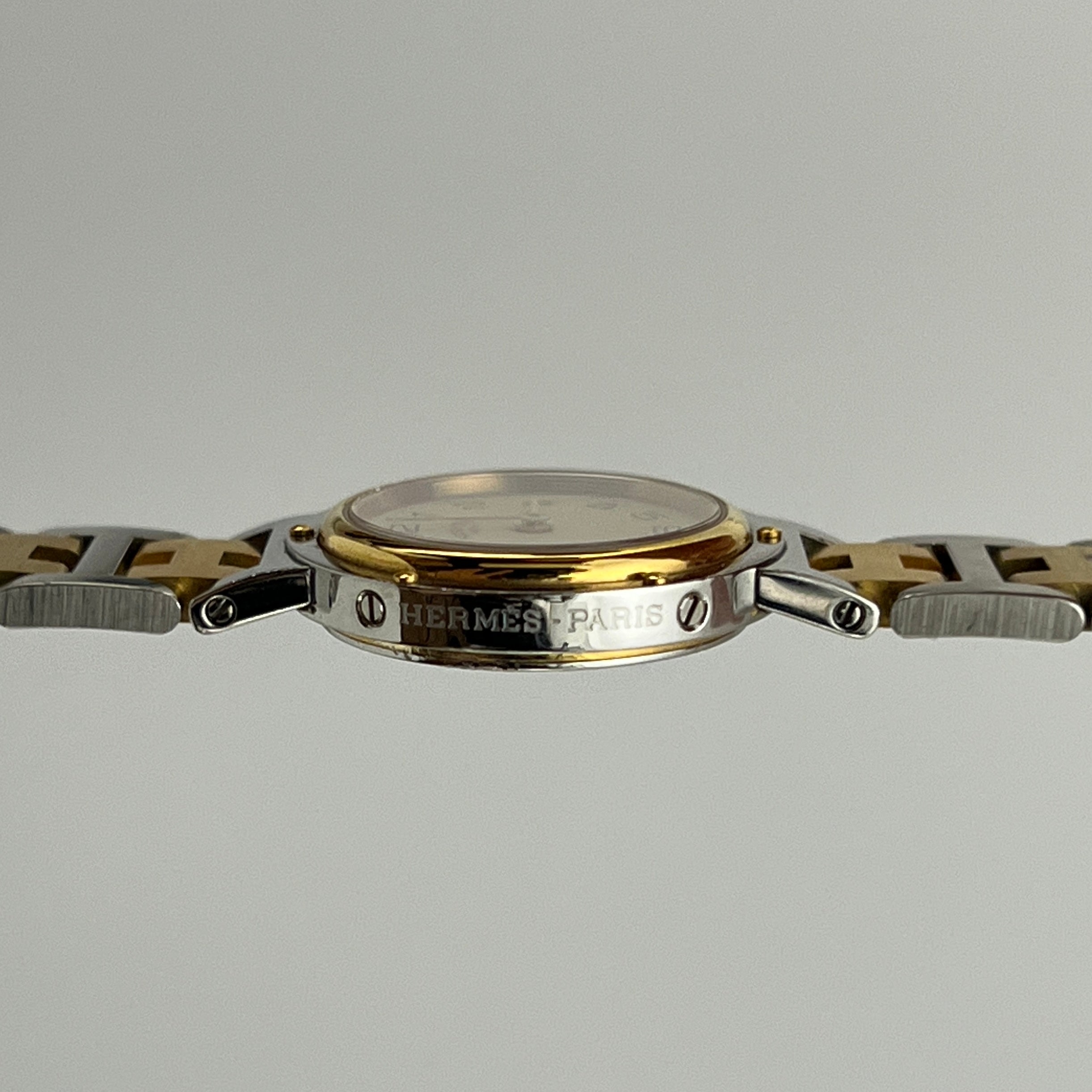 HERMÈS Clipper two-tone steel watch