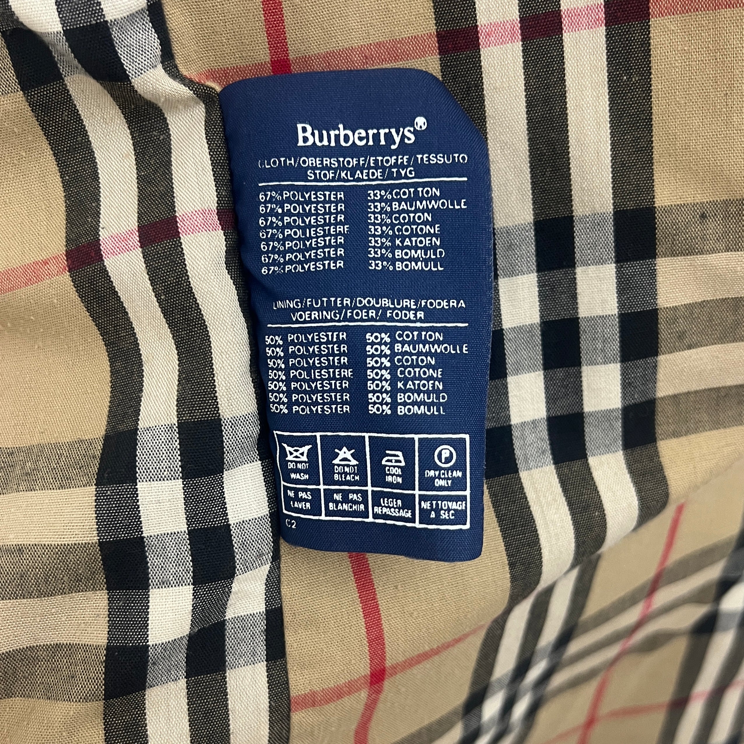 BURBERRY M beige cotton trench coat