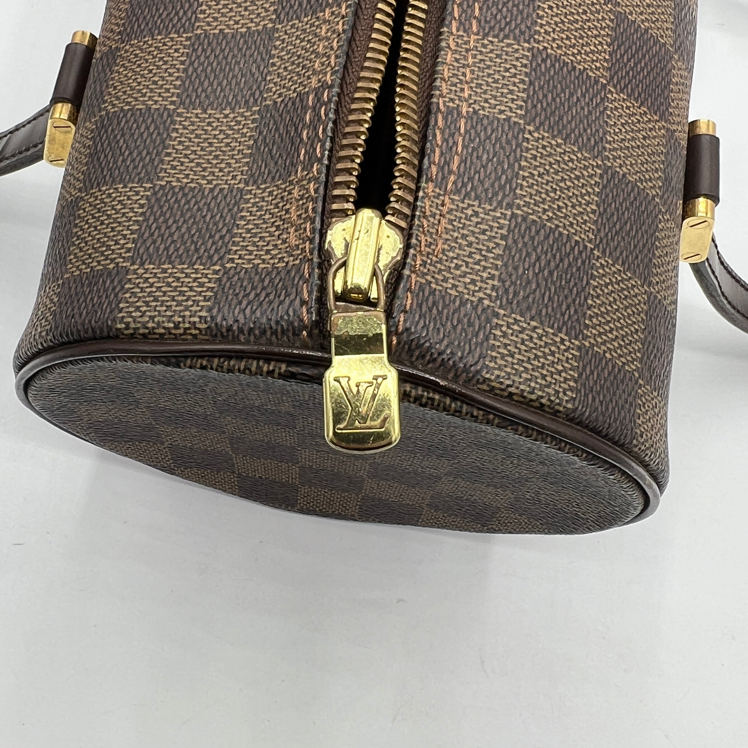 Sac à main LOUIS VUITTON Papillon toile et cuir marron