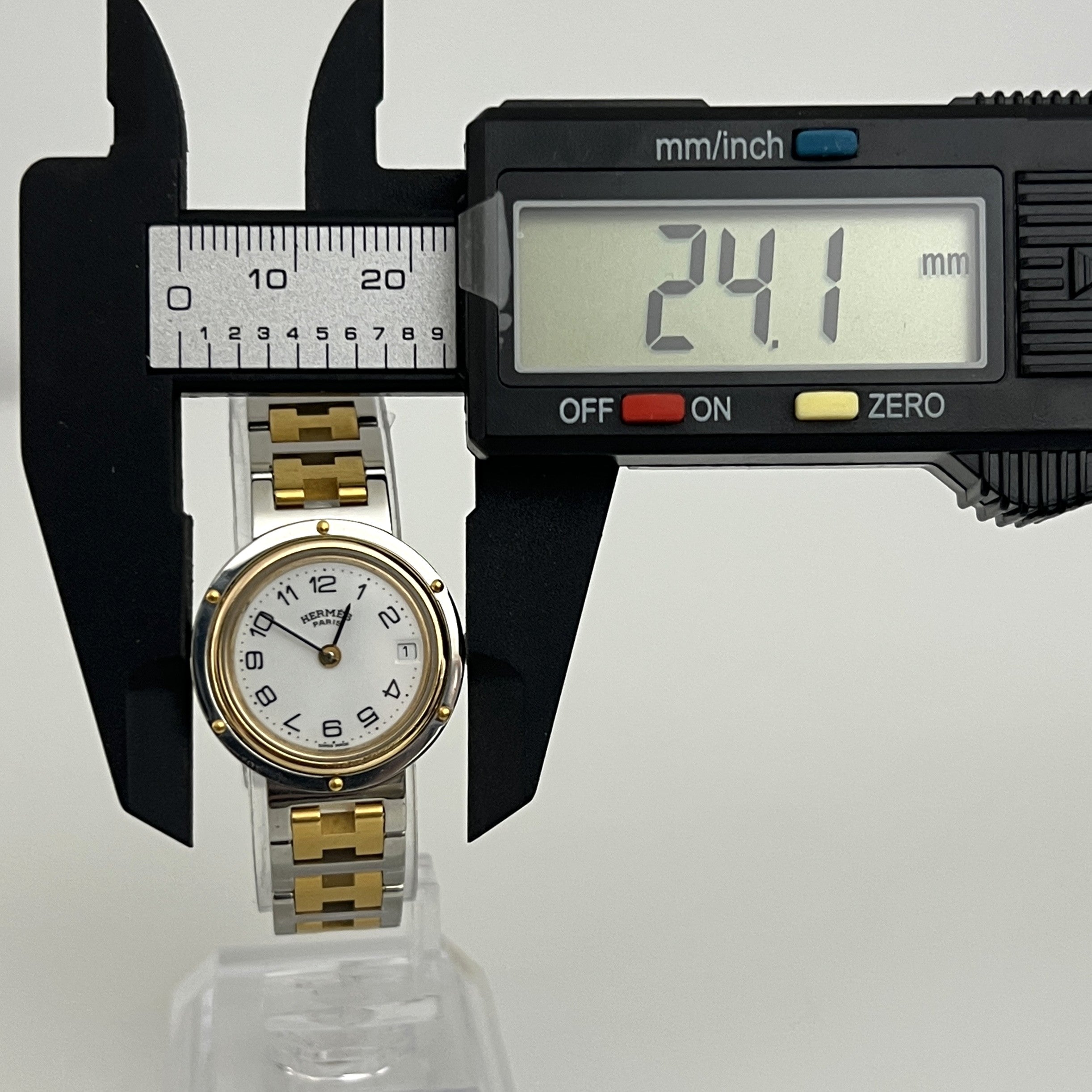 Montre HERMÈS Clipper acier bicolore