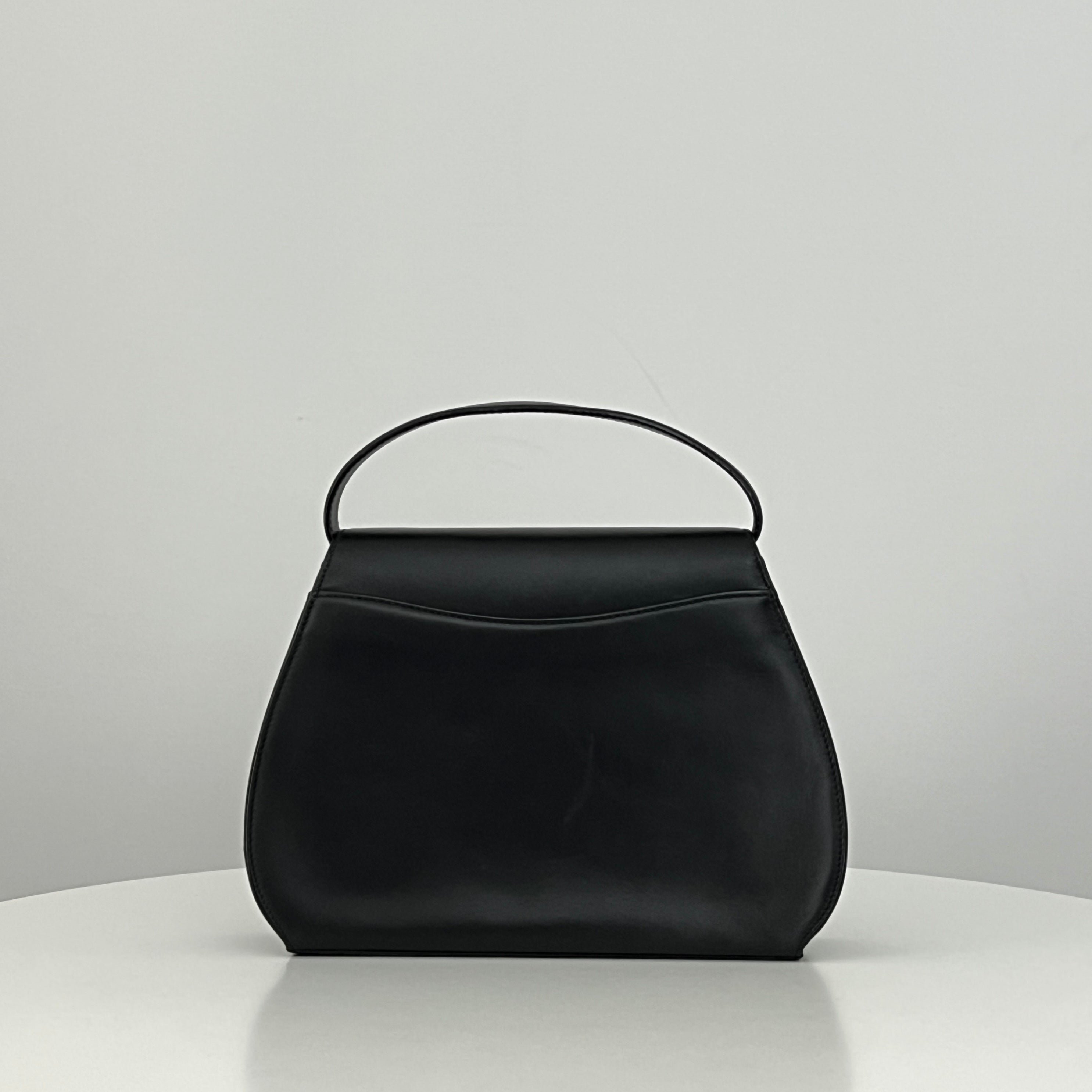 CARTIER Panthère C Small smooth black leather bag
