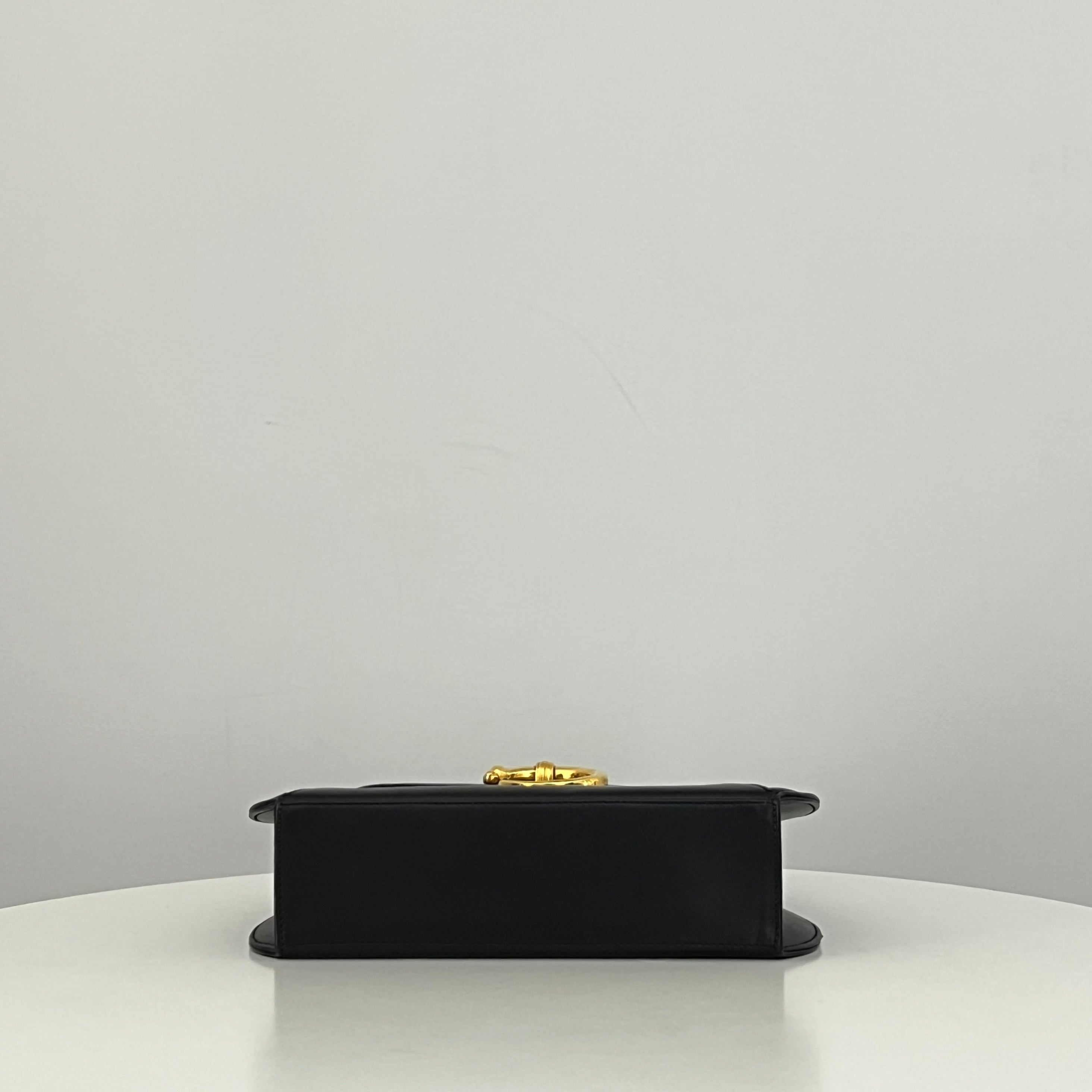CARTIER Panthère C Small smooth black leather bag