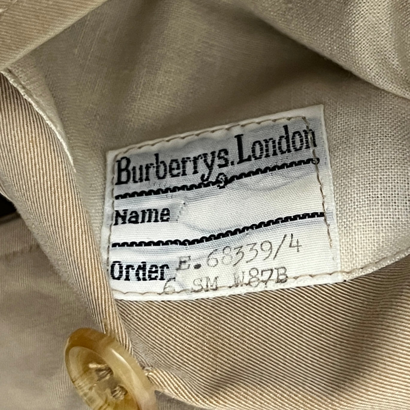 Trench BURBERRY XS coton beige