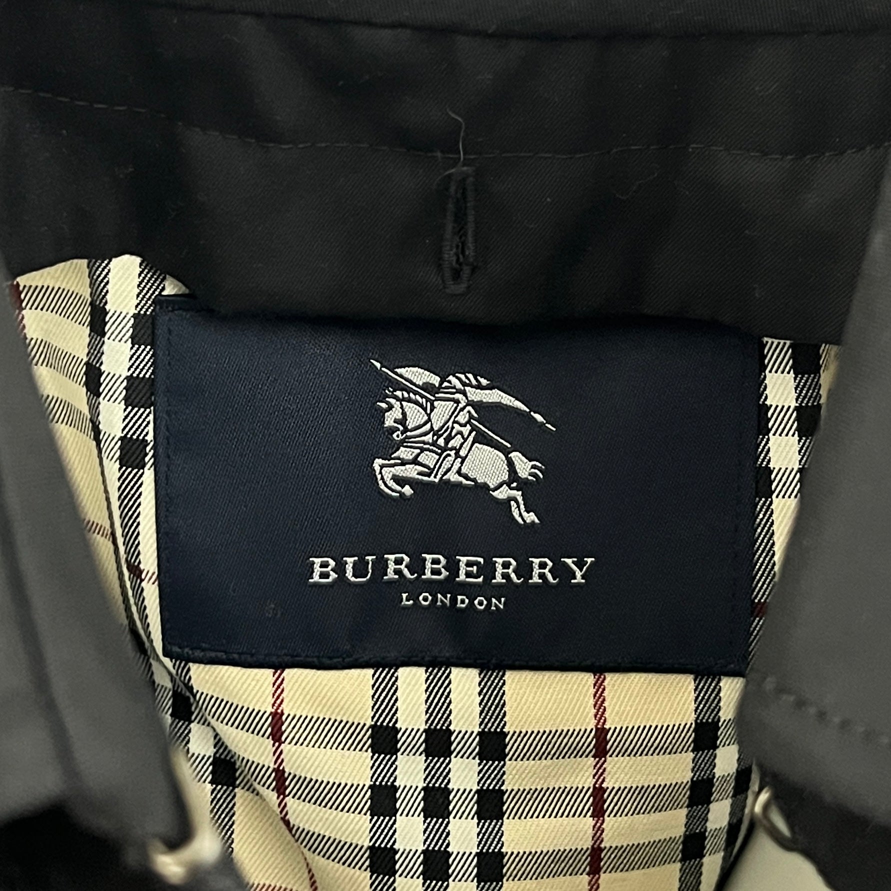 Trench BURBERRY S coton noir