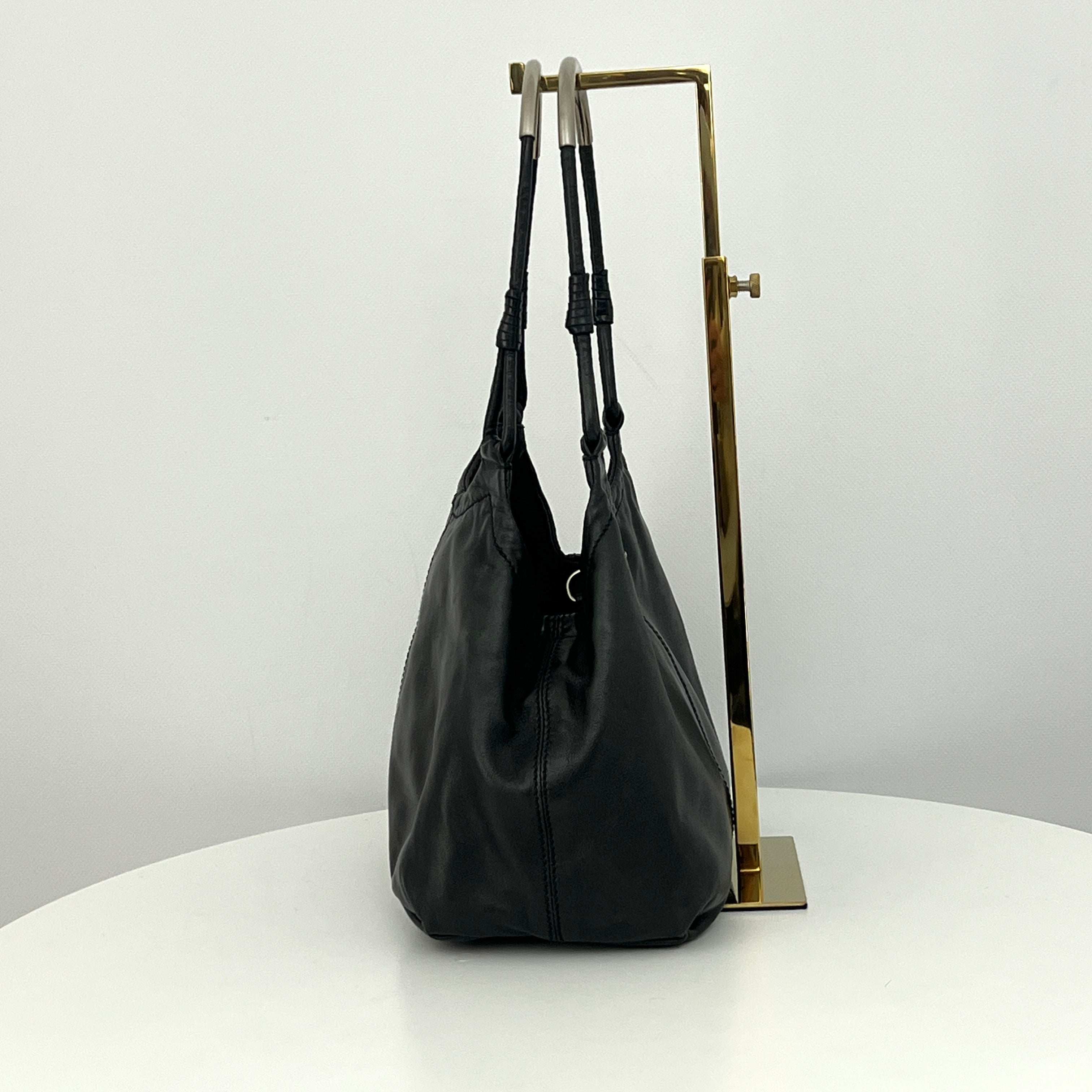Sac PRADA Tote Bag cuir lisse noir