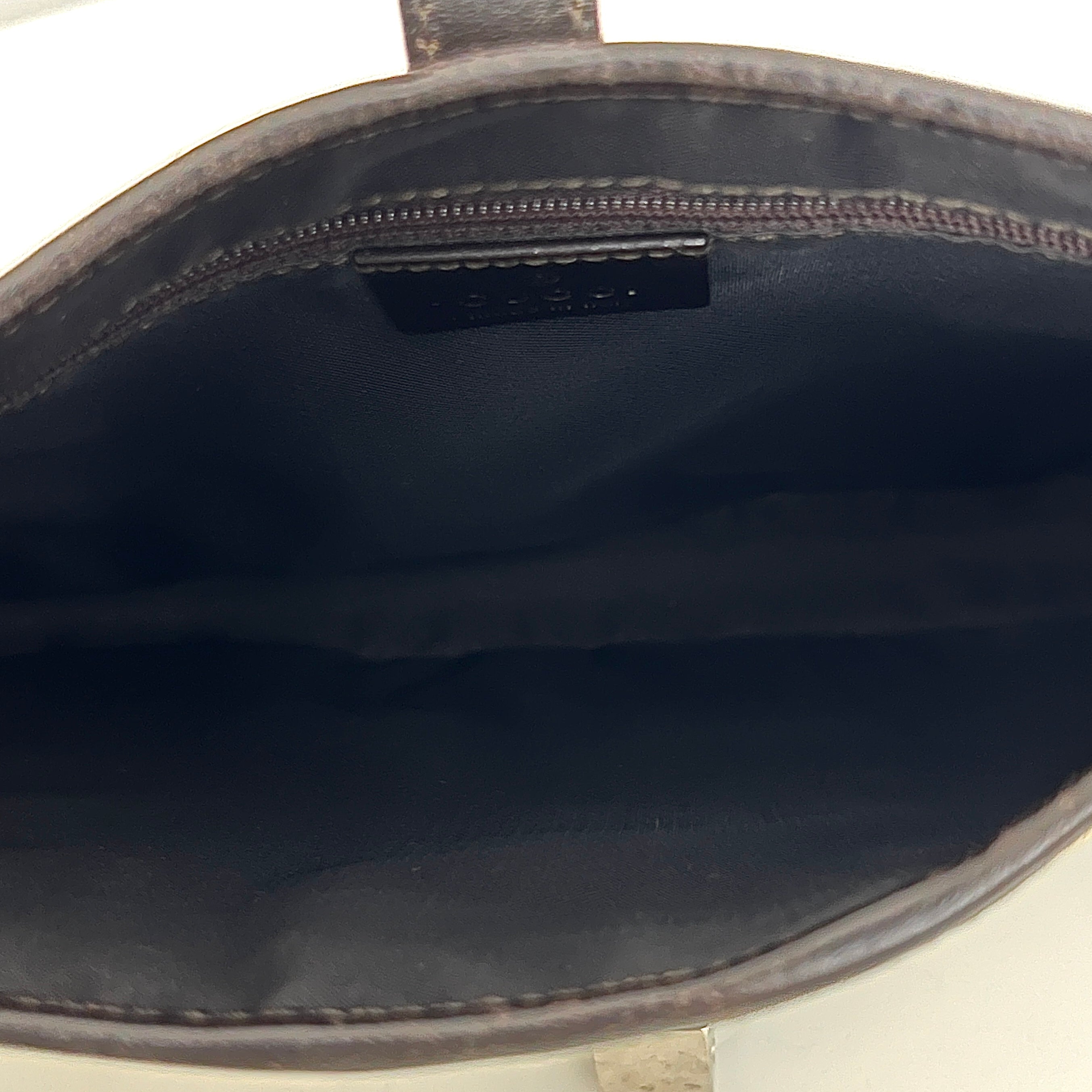GUCCI Jackie Small brown canvas and leather bag