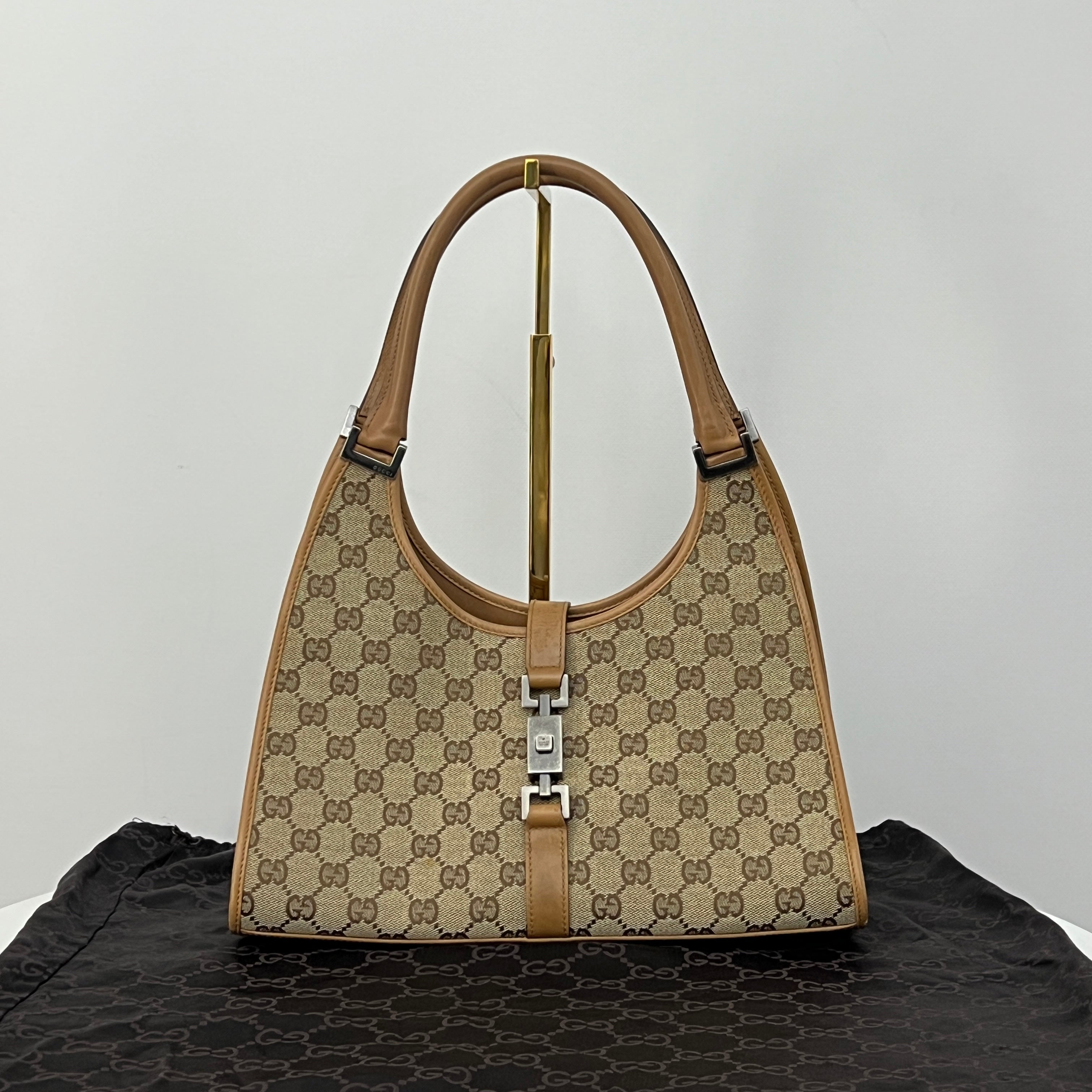 Sac GUCCI Jackie toile et cuir marron