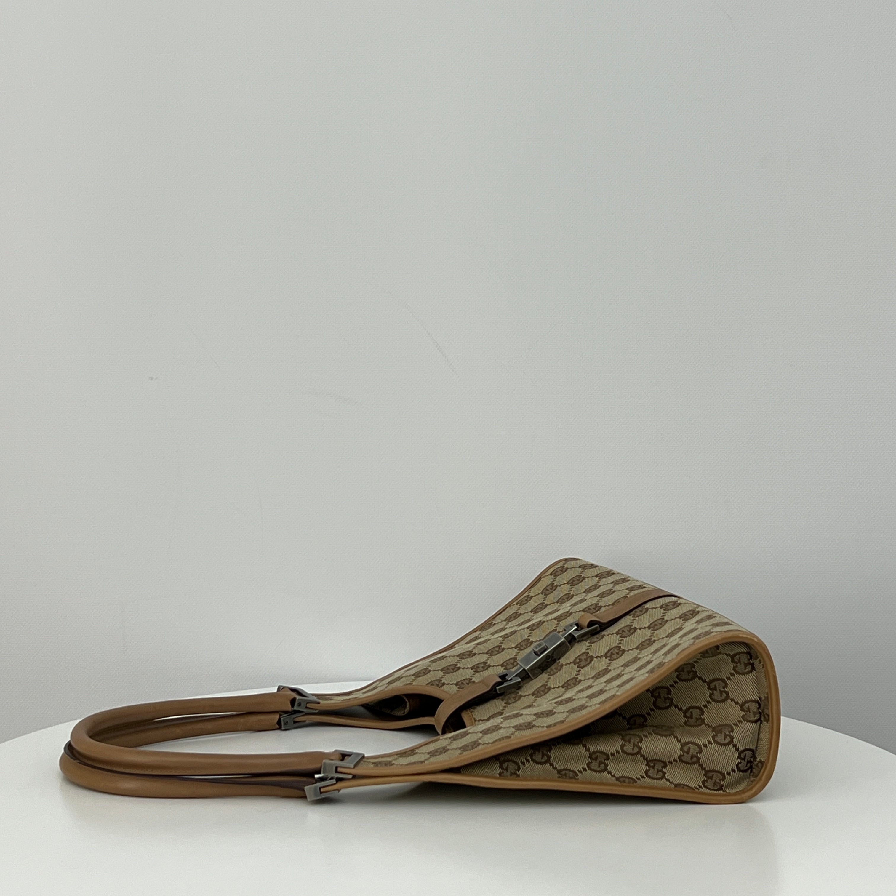 Sac GUCCI Jackie toile et cuir marron