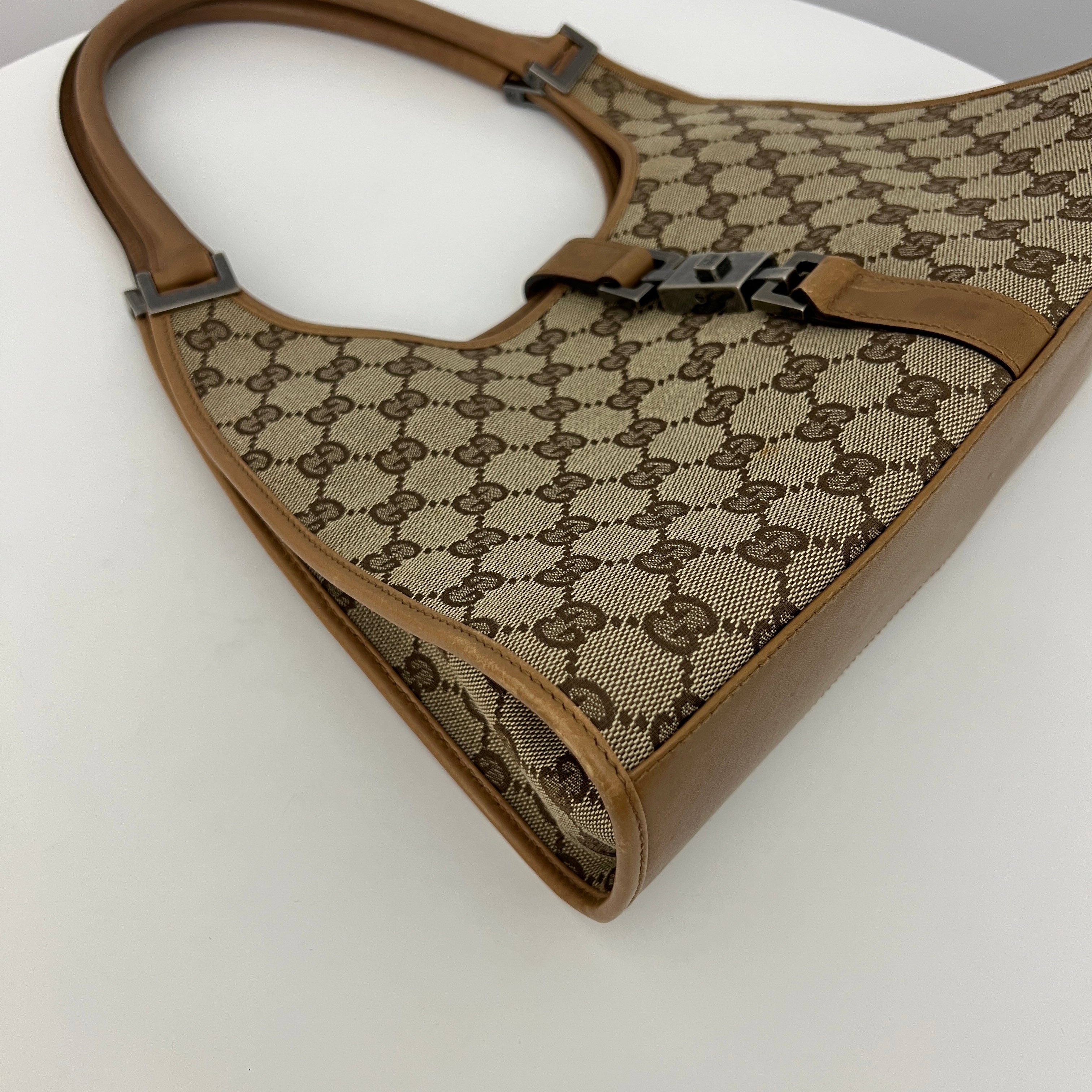 Sac GUCCI Jackie toile et cuir marron