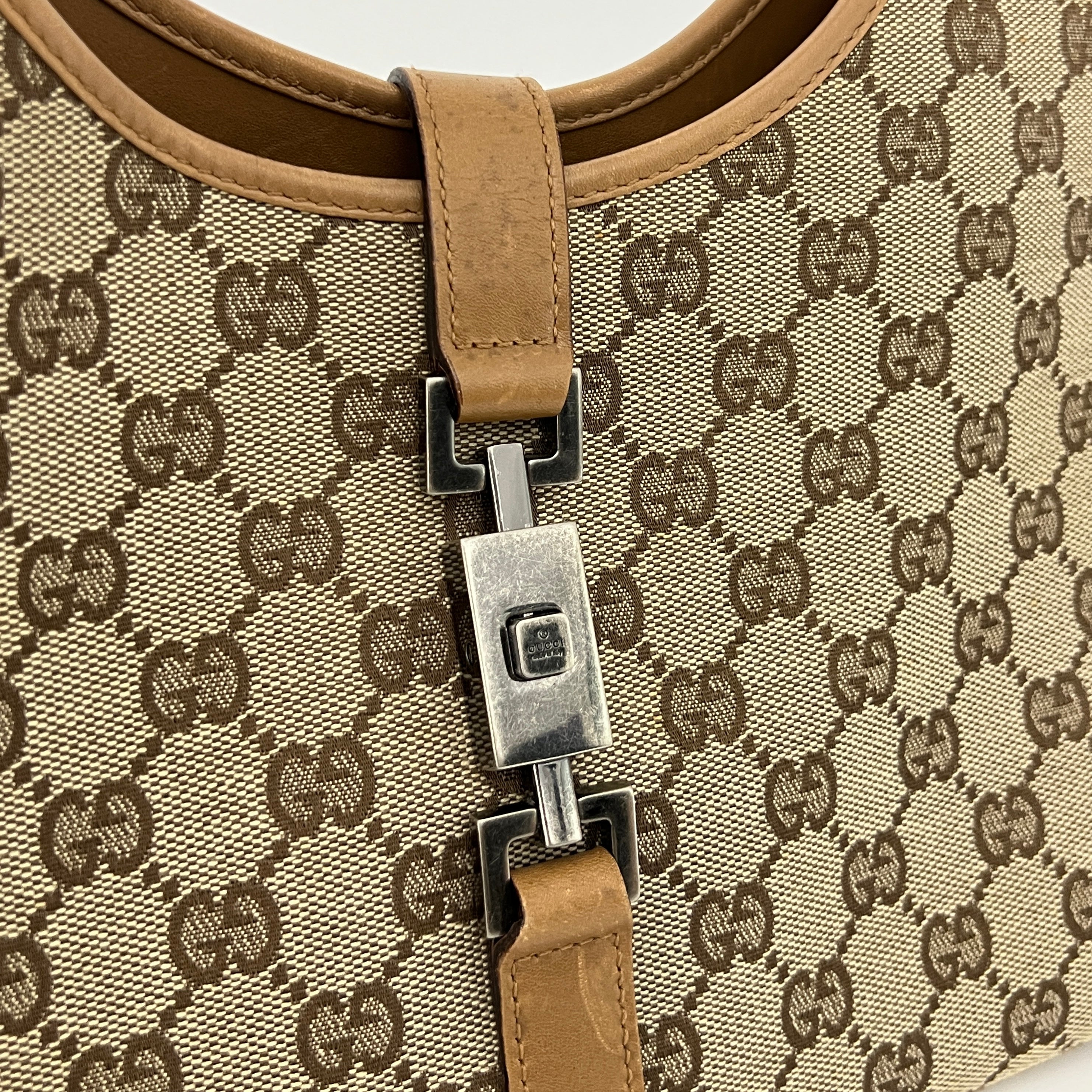 Sac GUCCI Jackie toile et cuir marron