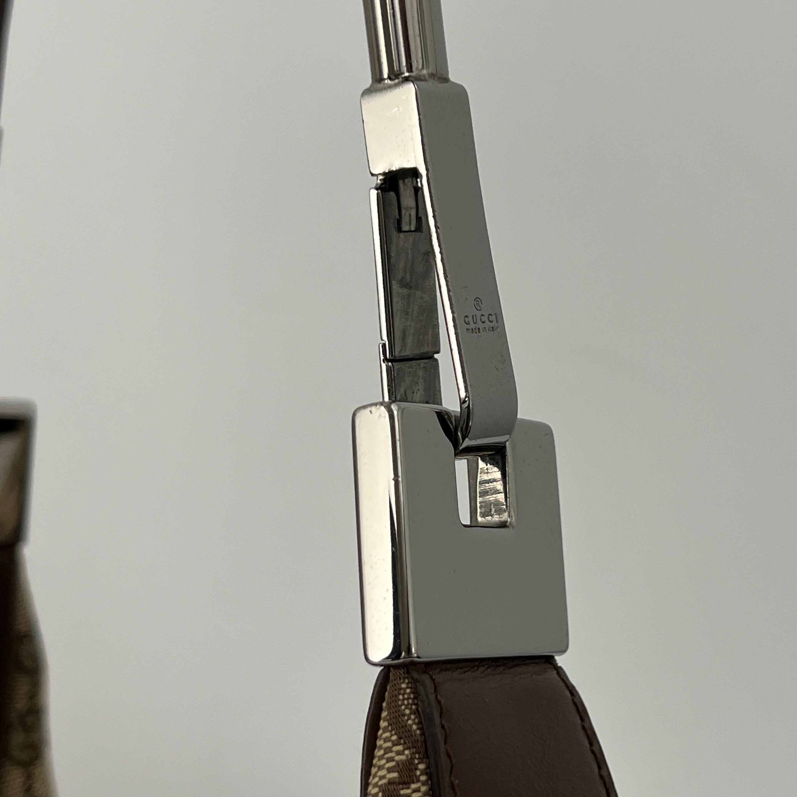 Sac GUCCI Hobo toile et cuir marron