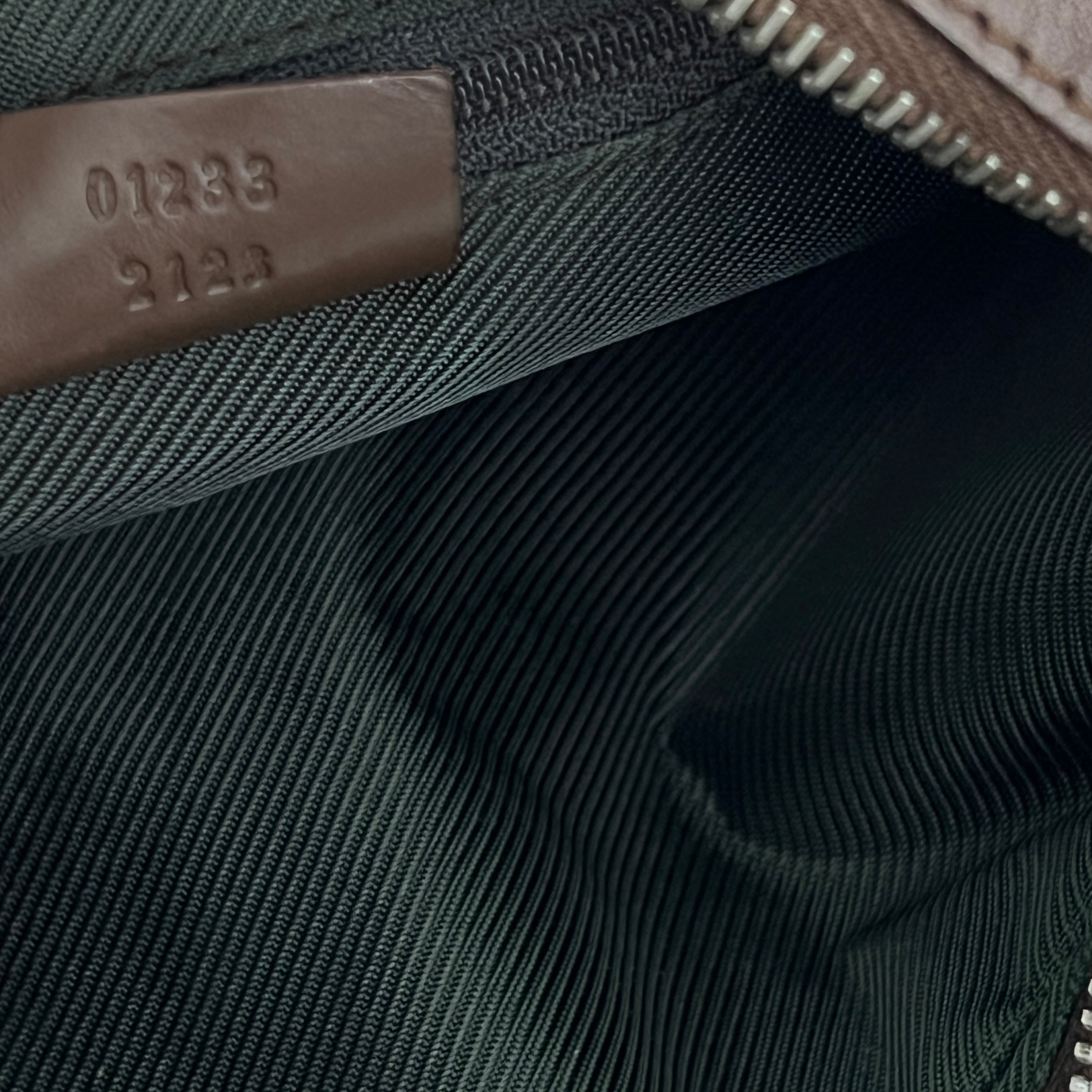 Sac GUCCI Hobo toile et cuir marron