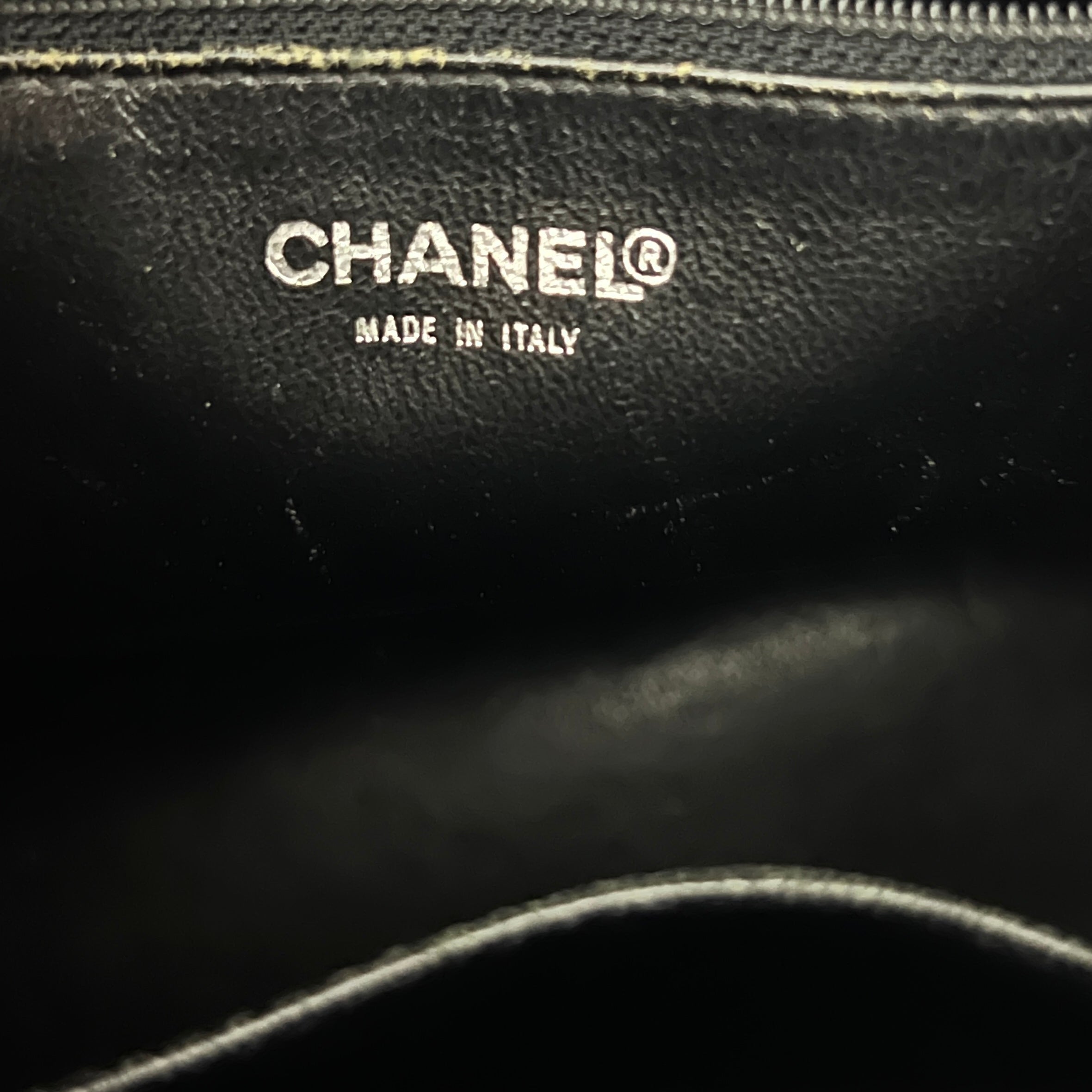 CHANEL Medallion bag in black caviar leather