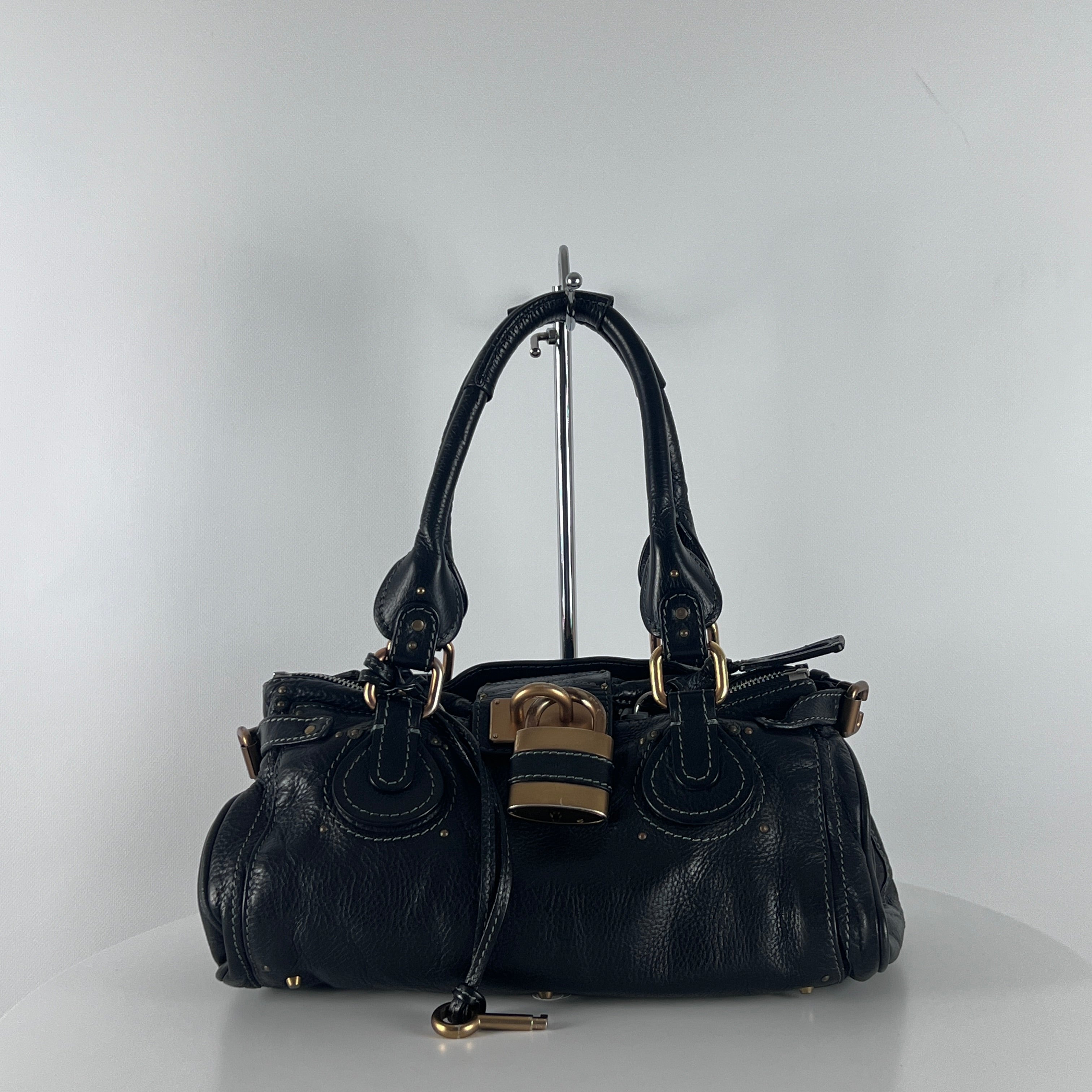 Sac à main CHLOE Paddington cuir noir
