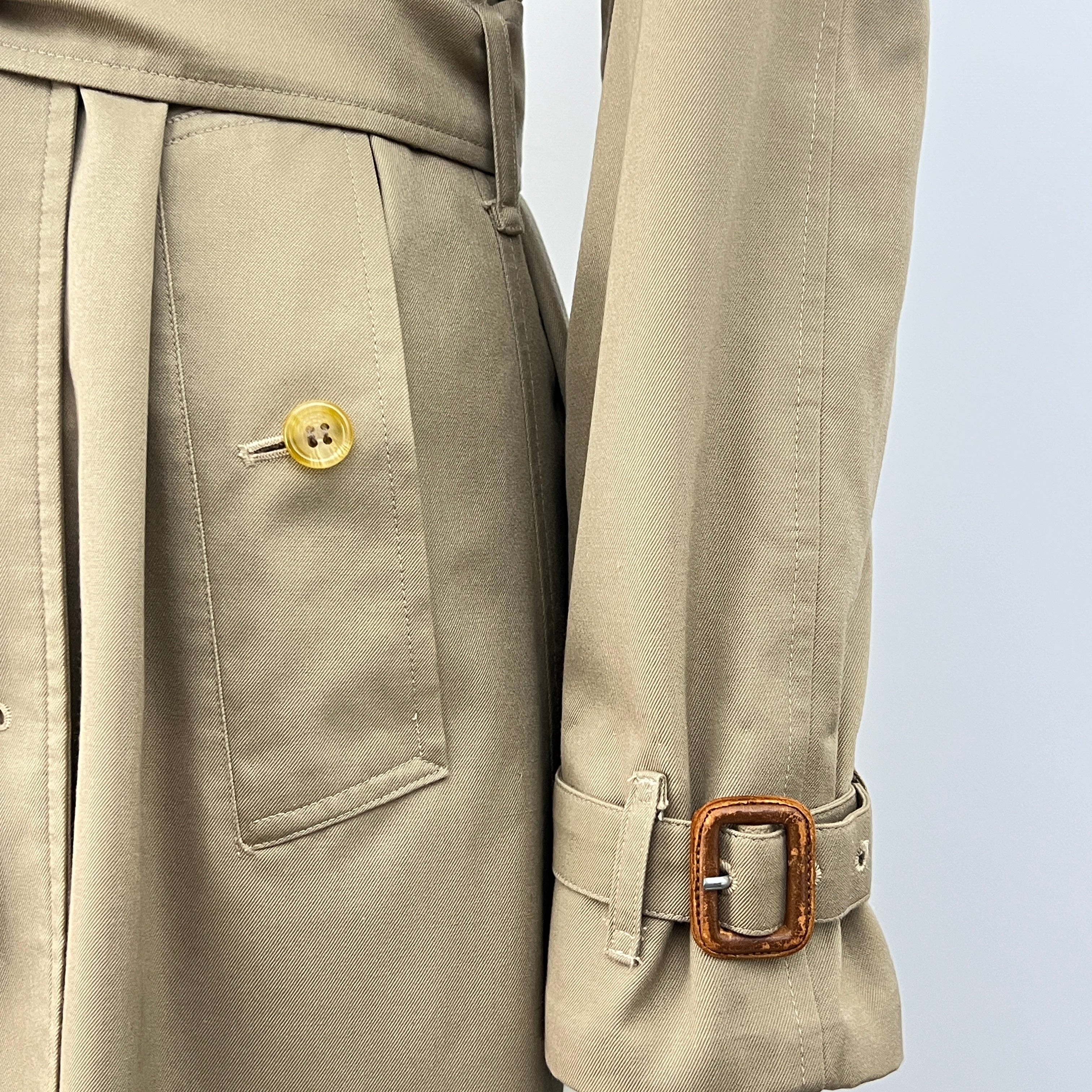 BURBERRY trench coat, size S, beige cotton