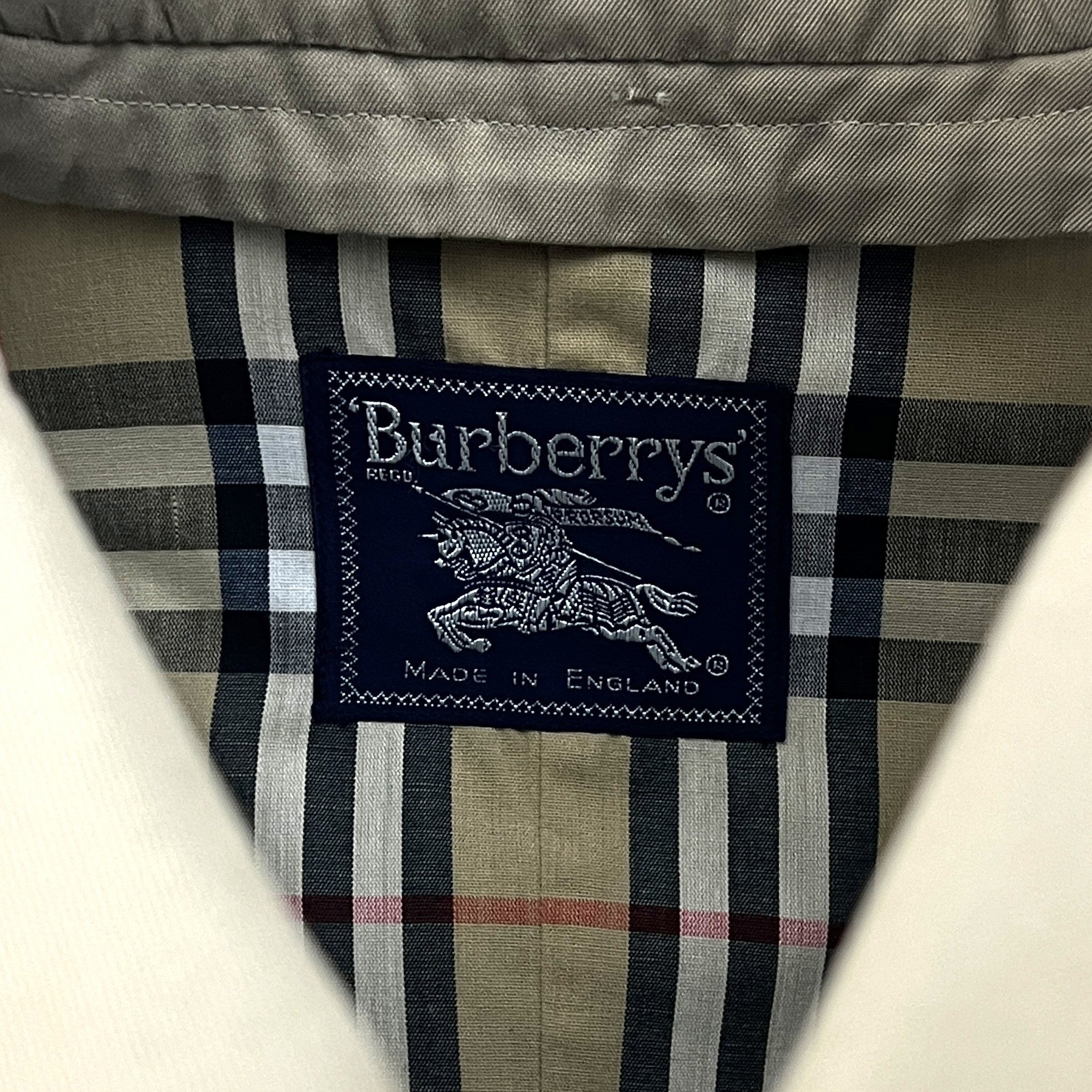 BURBERRY trench coat, size S, beige cotton
