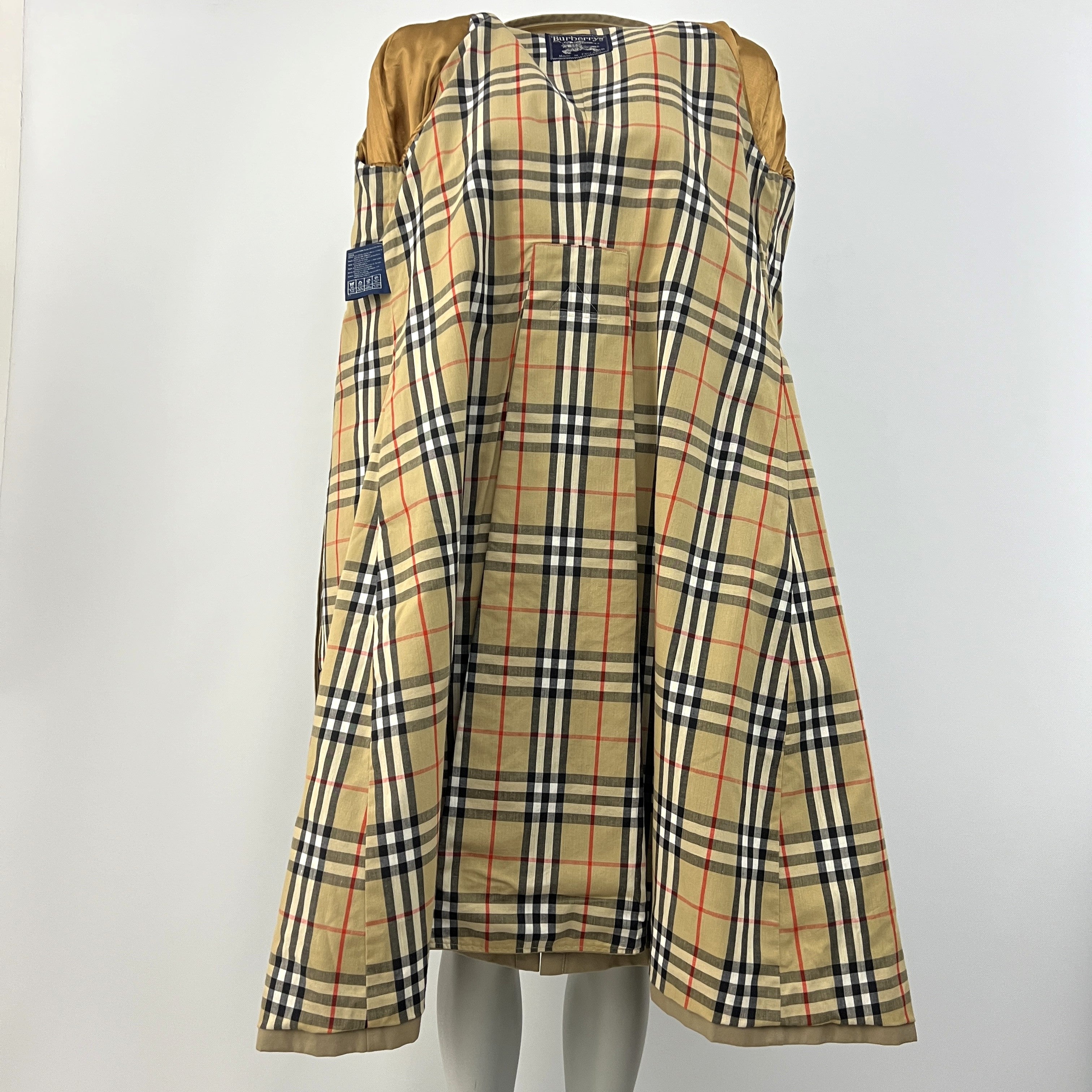 BURBERRY trench coat, size S, beige cotton