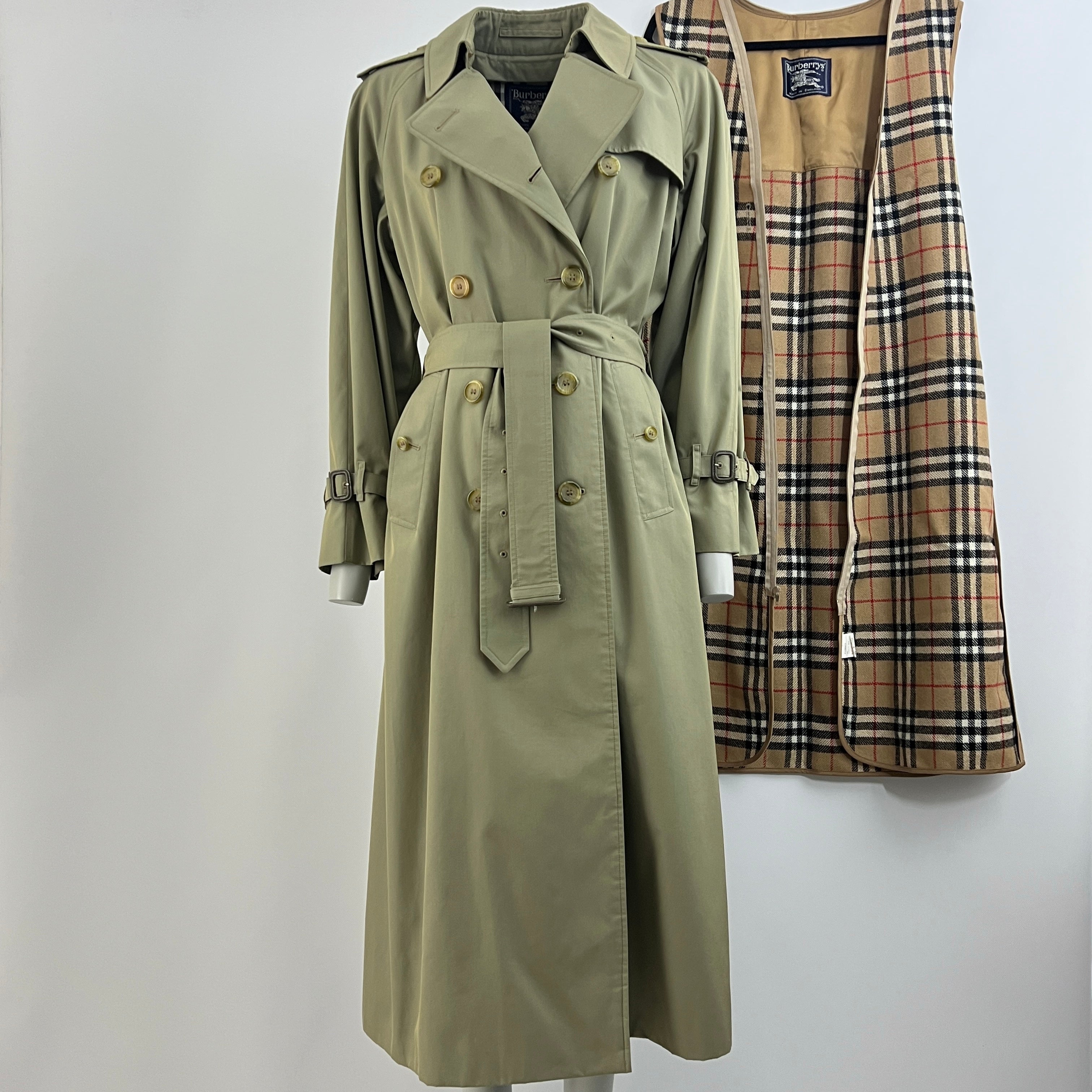BURBERRY M cotton trench coat in khaki