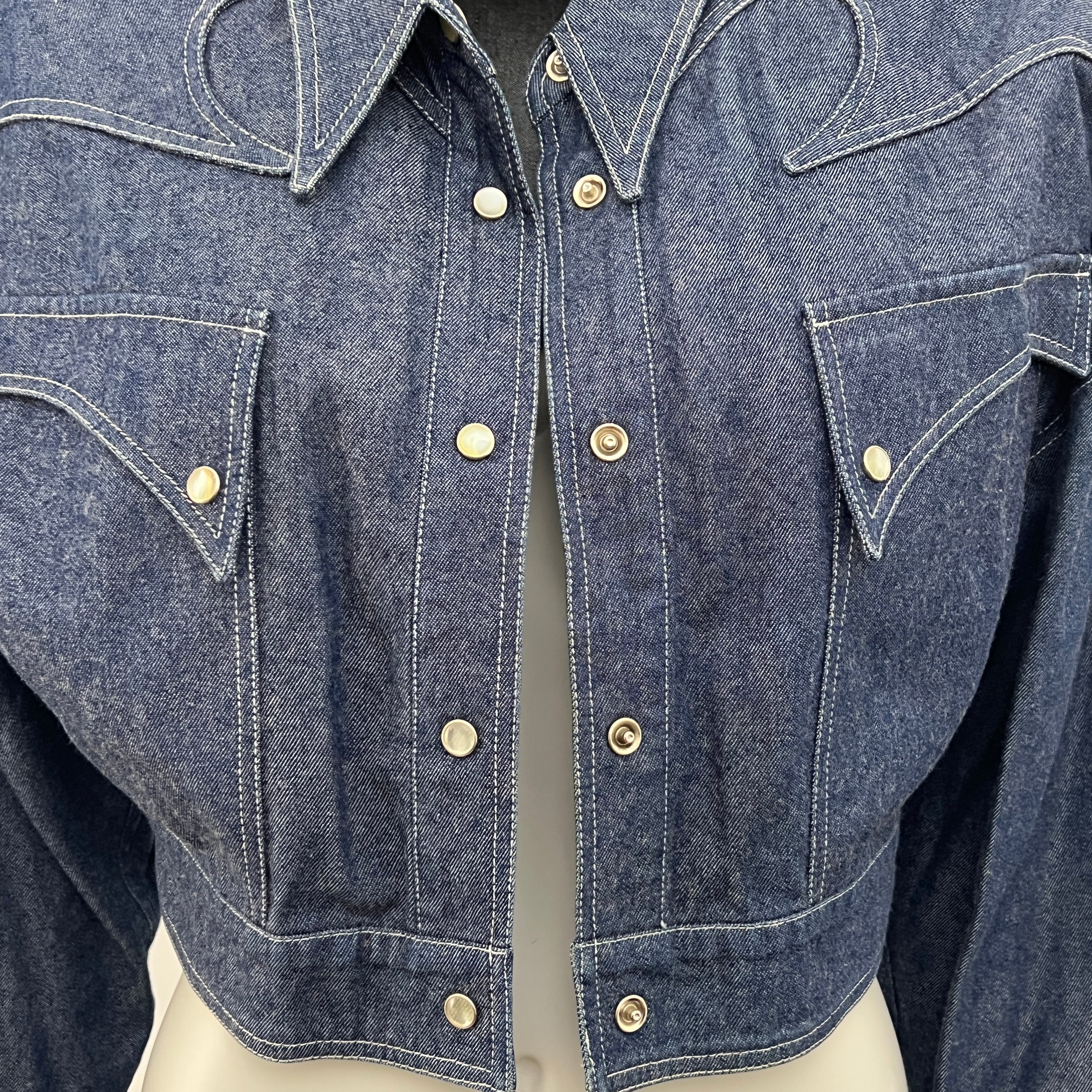 MUGLER S blue denim jacket